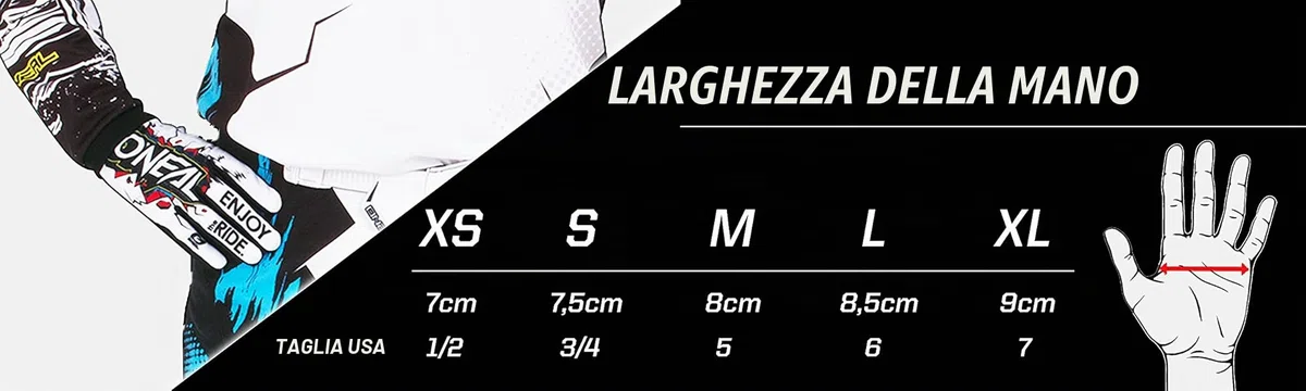 O'NEAL | Guanti da ciclismo e motocross | Bambini | MX MTB DH FR Downhill Freeride | Materiali durevoli e flessibili, parte superiore della mano ventilata | Guanto Matrix Youth