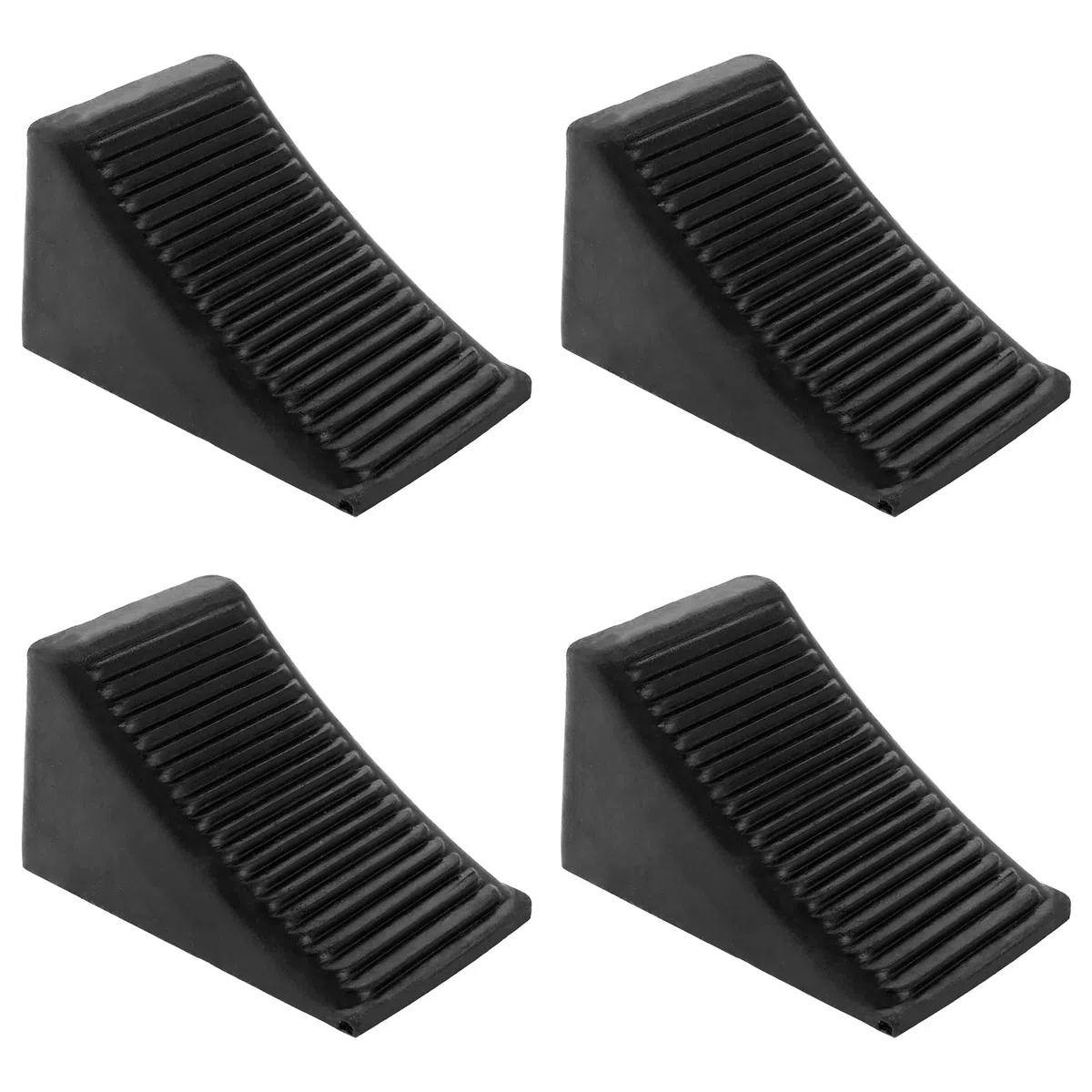 SHUESS 4 pezzi cunei freno per rimorchi, cunei con manico, colore nero