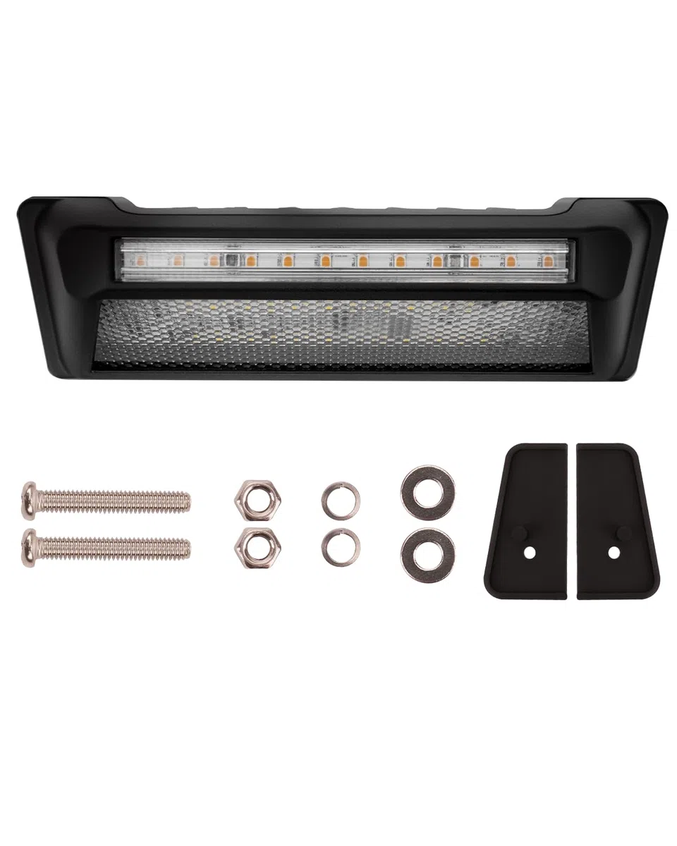 SUPAREE Luce a LED da 12 V per tenda da campeggio, colore ambra, 6500 K bianco e 1500 K ambra, 6000 lm, IP67, impermeabile, per barca, camper, camper, 1 pezzo