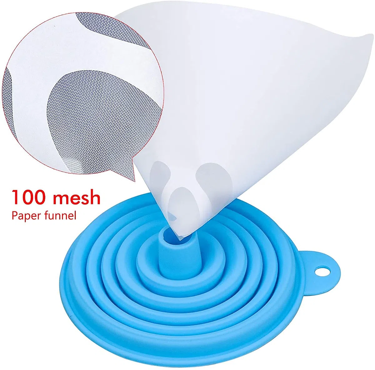 Filtro per vernice, filtro per vernice, 201 pezzi, accessori per verniciatura, 100 micron per auto,carta conica con filtro in nylon, filtro in resina monouso, imbuto in silicone pieghevole