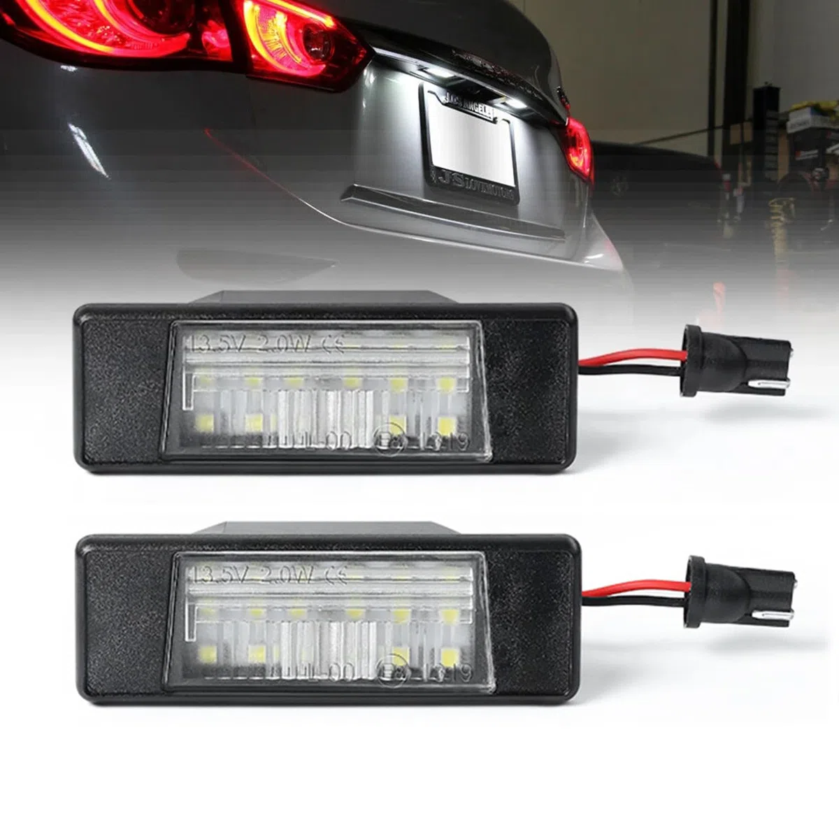 Set di 2 luci targa Compatibile con Nissan X-Trail T31 Qashqai J10 J11 Juke F15 Primera P12 Pathfinder R51 Rogue Sport Versa Armada Q50