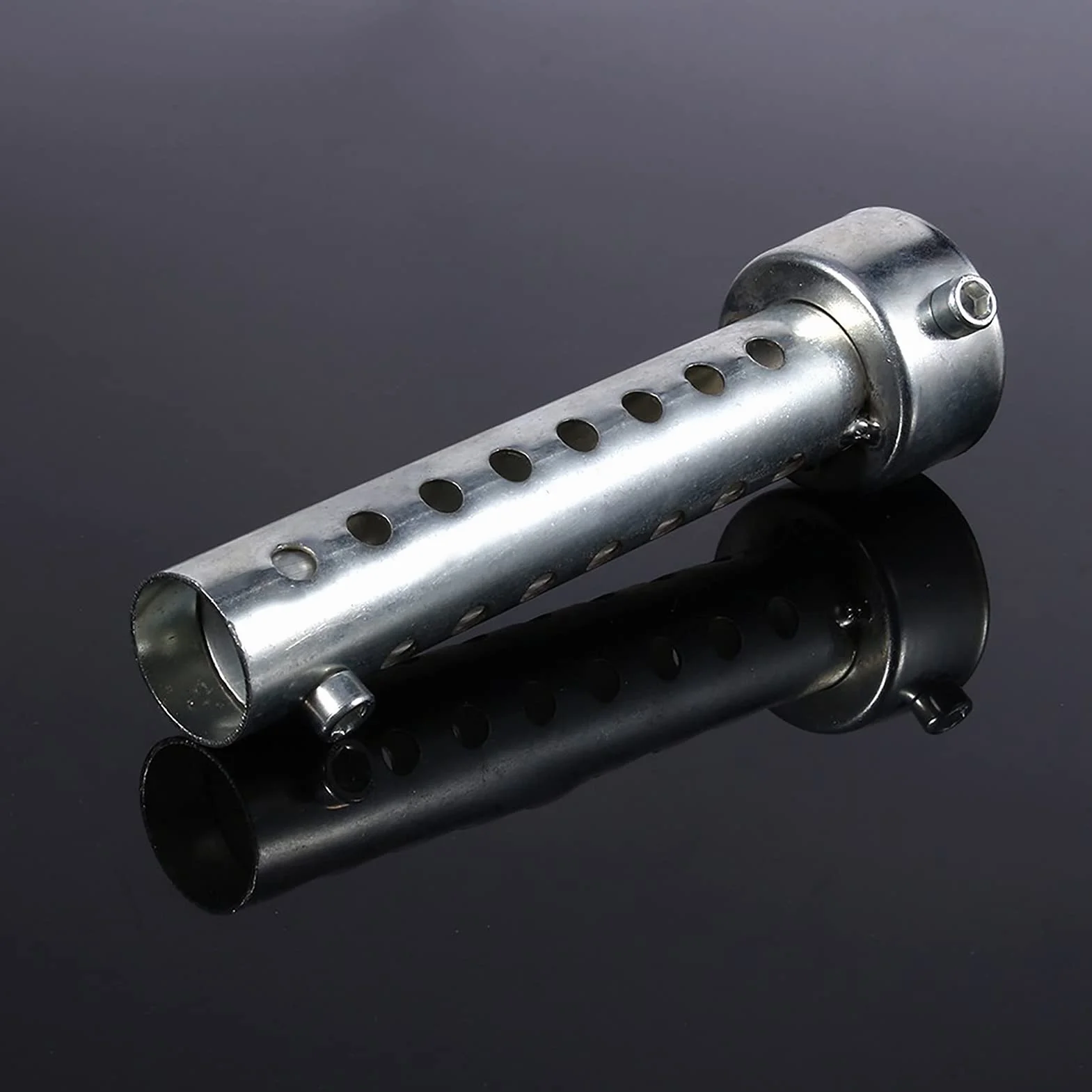 KIMISS Scarico moto universale DB Killer Silenziatore Silenziatore Inserto deflettore (Argento) (42mm)