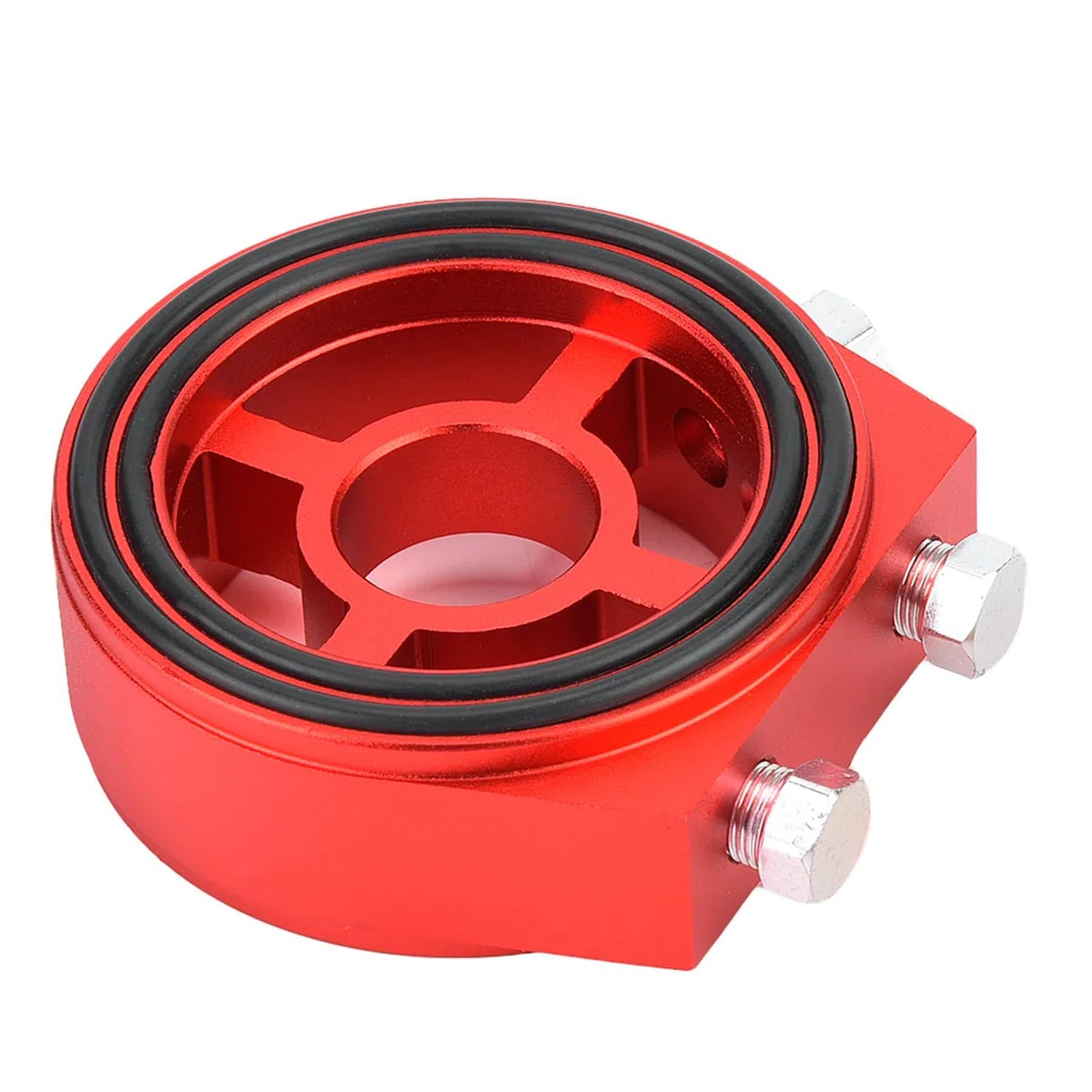 Generic Adattatore Filtro Olio Efficiente Piastra Radiatore Olio Universale in Alluminio con Design O-ring per Protezione Motore, 3/4 Pollici X16UNF per Appassionati di Auto