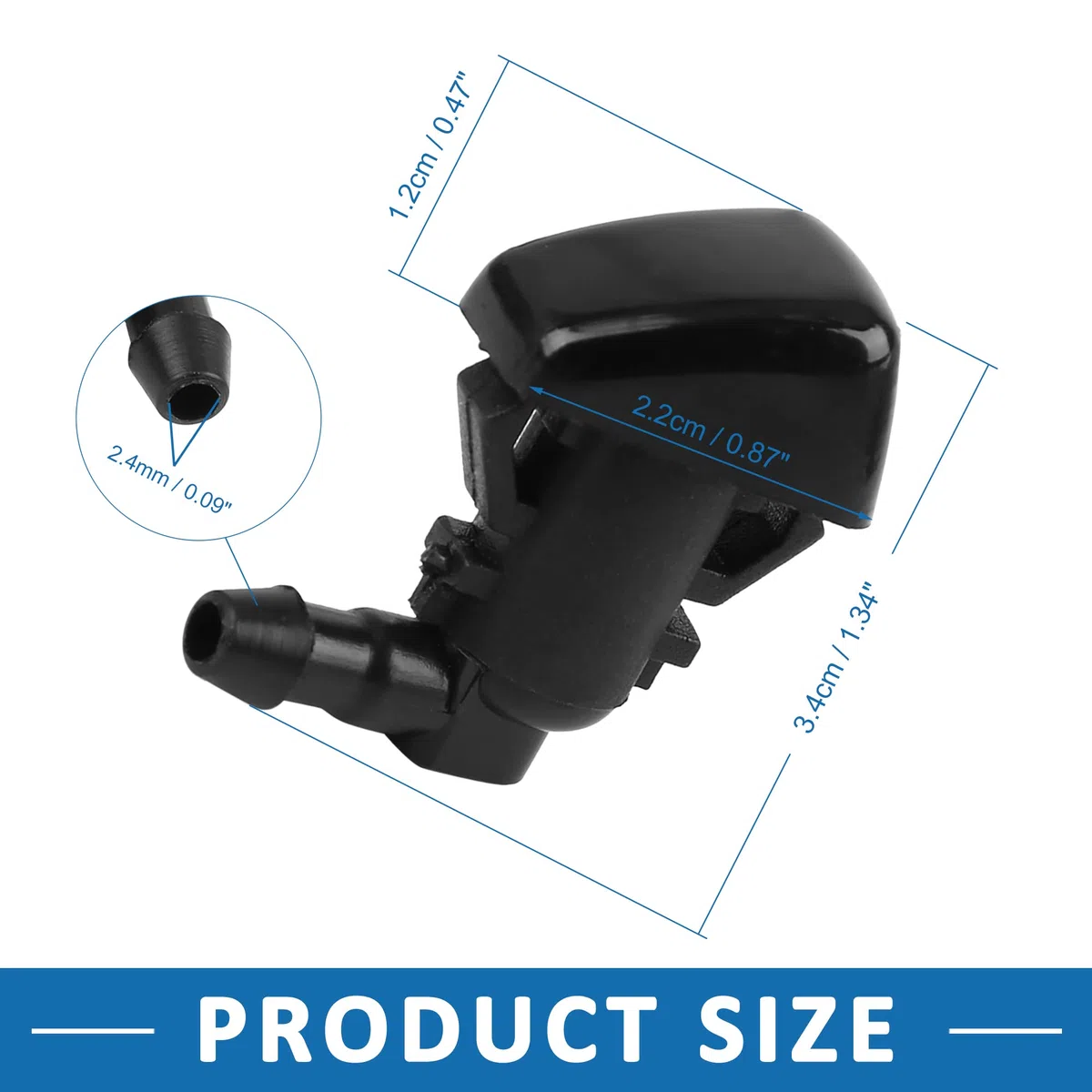 A ABSOPRO Ugello Lavavetri per Tergicristalli Pompe Lavavetri Auto Parabrezza Lava Ugello 55157319AA Tergi Jet Plastica (Set 2)