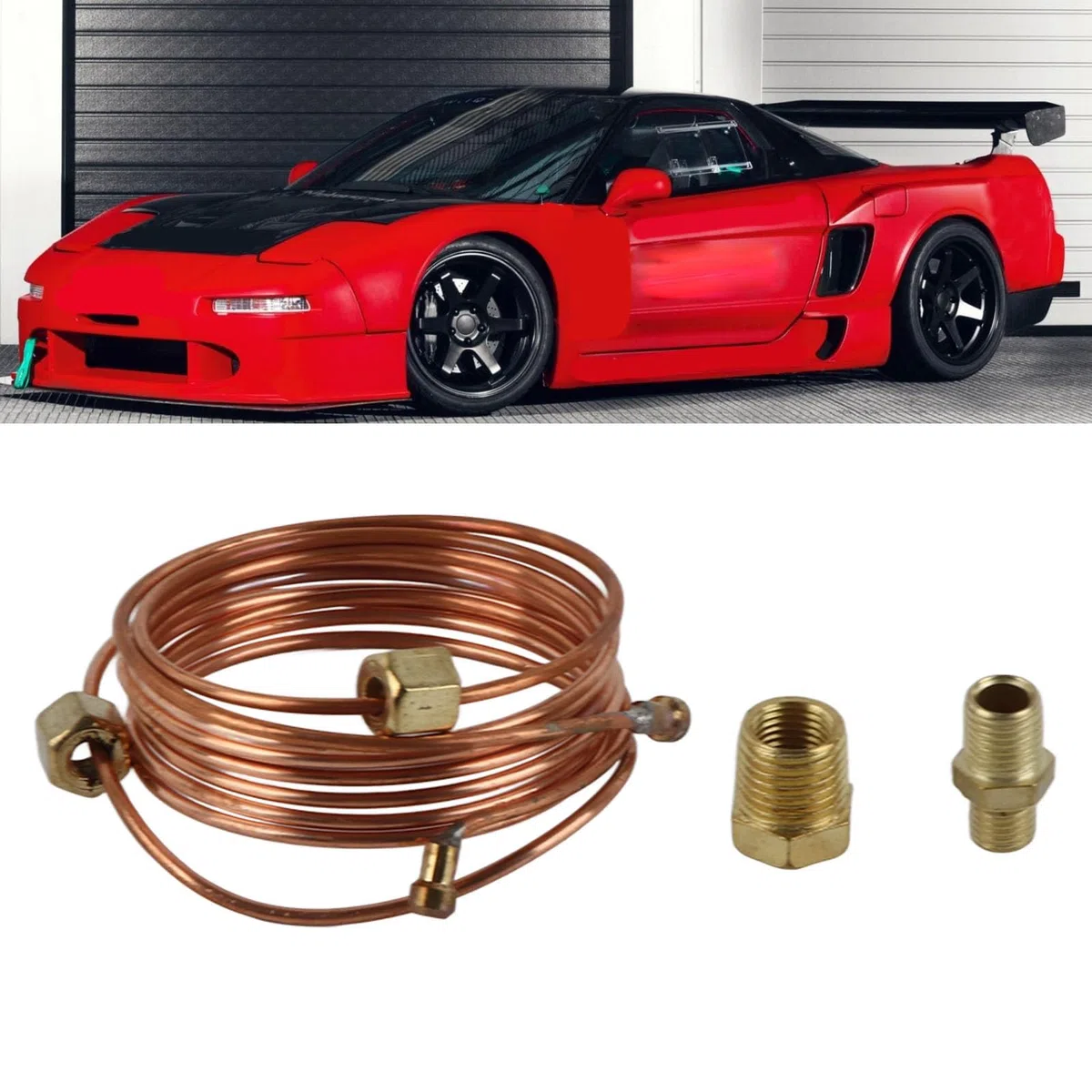 Kit Tubi per Manometro Meccanico Dell'olio, Adatto per Camion Auto, Kit di Installazione Tubi in Rame per Pressione Dell'olio da 72 Pollici