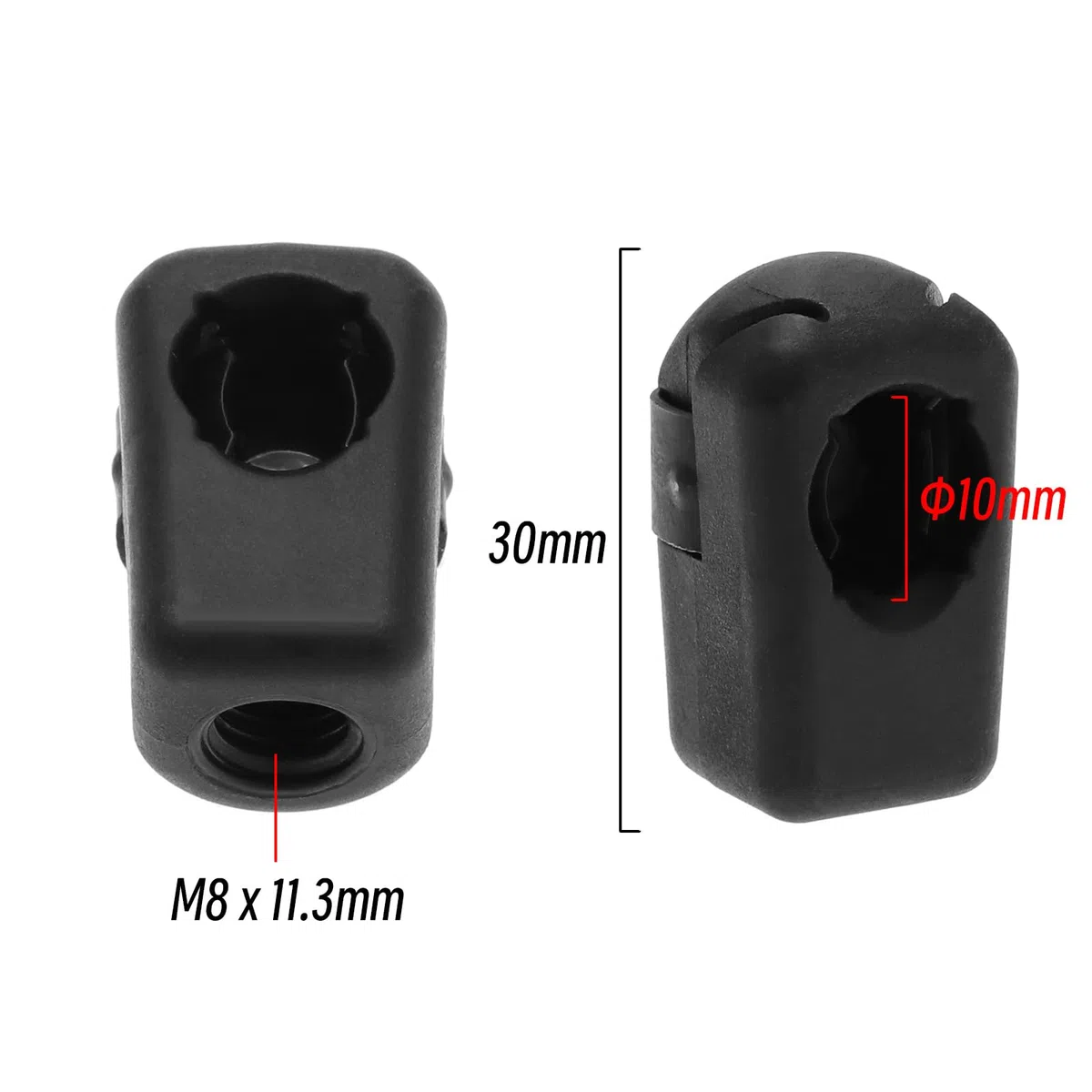 EMSea 4 Pezzi Molla Raccordo Terminale Molla Posteriore Portellone Posteriore Molla Pneumatica Connettore Cofano Bagagliaio Conversione Auto Roulotte M8x11.3mm Para cabezal esférico de 10 mm