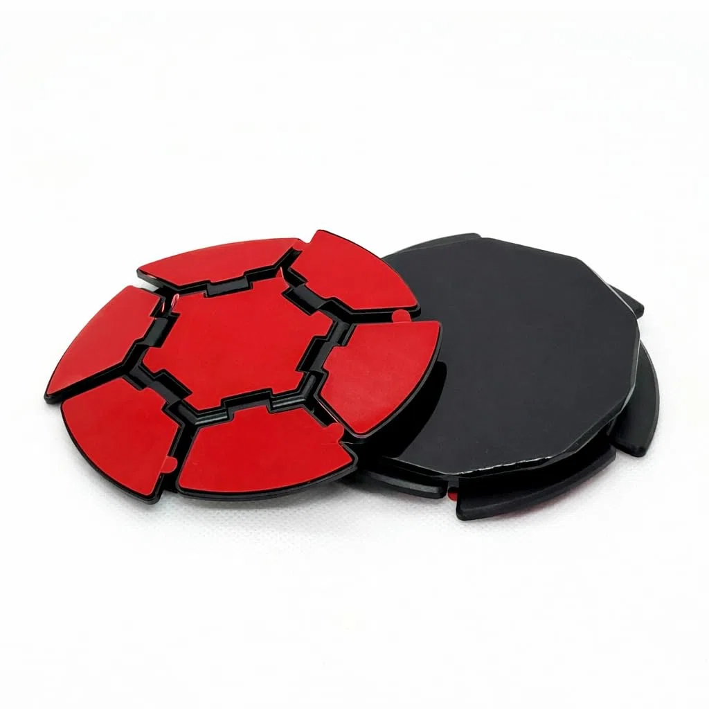 BoBoU Base adesiva segmentata Ø 78 mm (2 pezzi) per supporti a ventosa, piastra adesiva per cruscotti strutturati e leggermente curvi, forte tecnologia adesiva VHB, accessorio universale per auto
