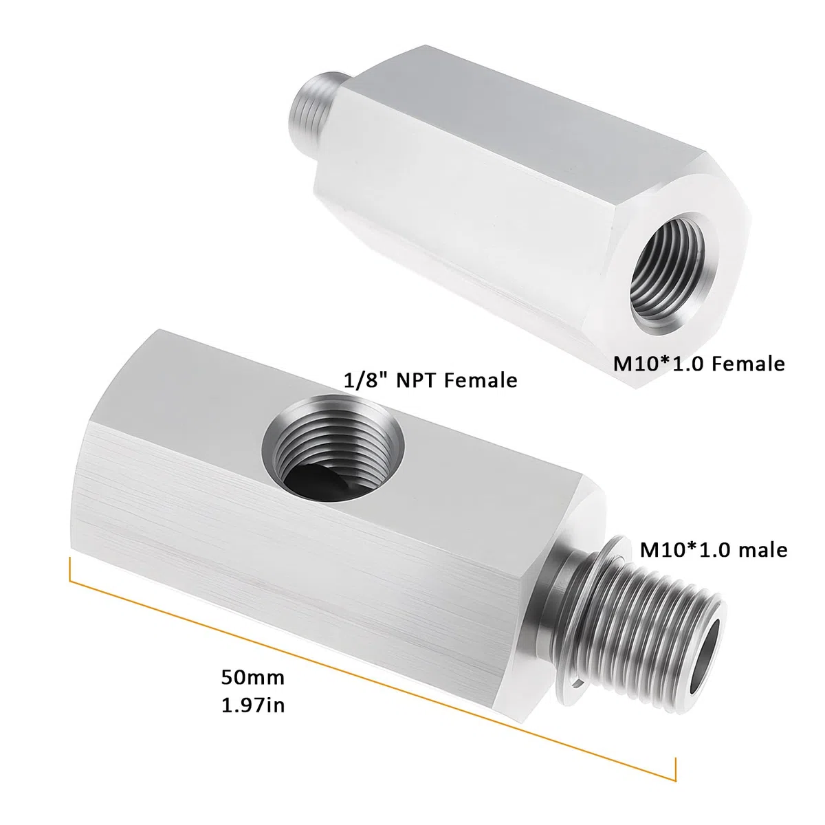 SG Store M10x1mm Maschio x 1/8 "NPT Adattatore Sensore Pressione Olio per Misurazione Pressione Olio