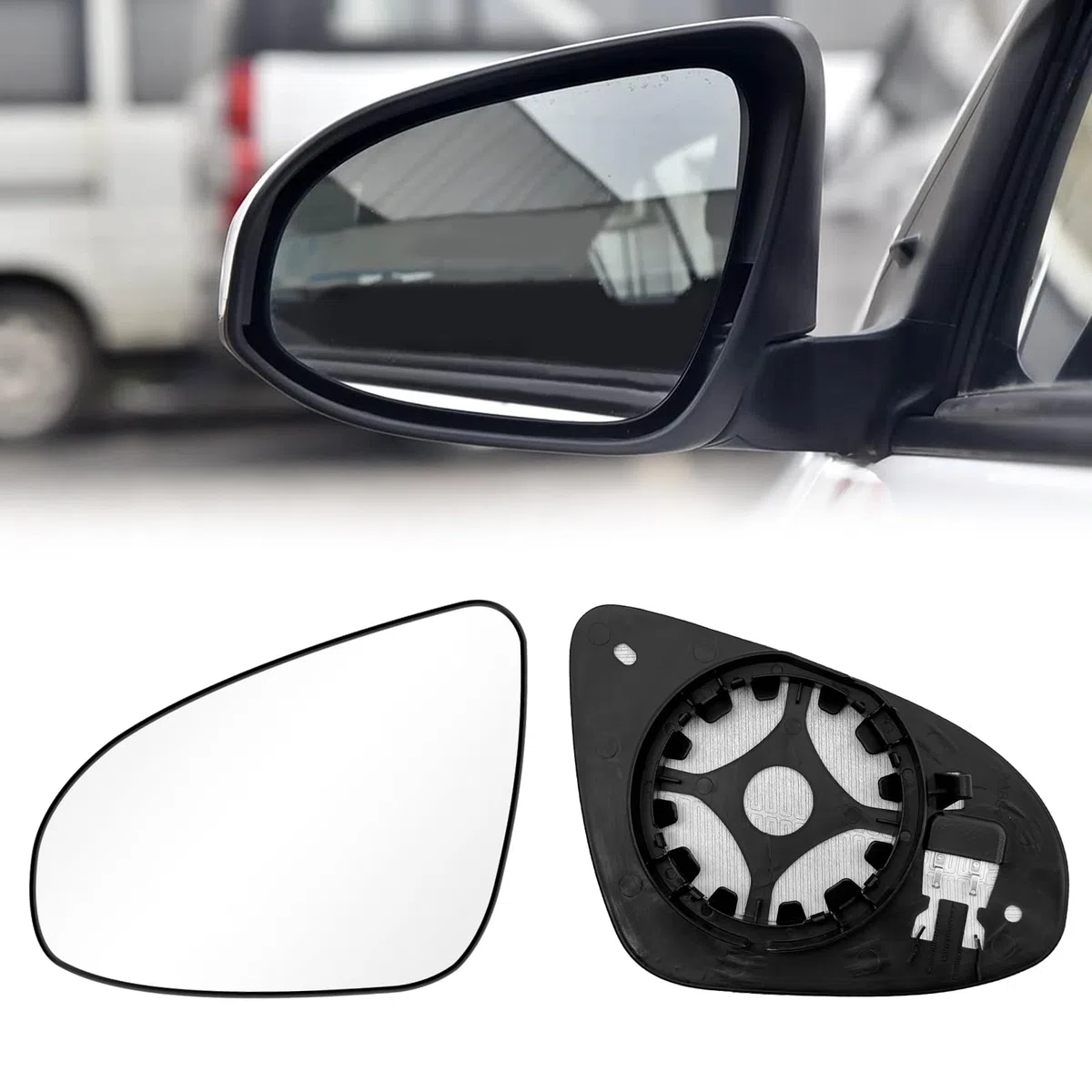 1PCS Vetro Specchio Compatibile con Toyota Aygo Specchietto 2014-2020, Specchio Retrovisore Riscaldato Compatibile con Peugeot 108/Citroen C1 2014-2020（Sinistro)
