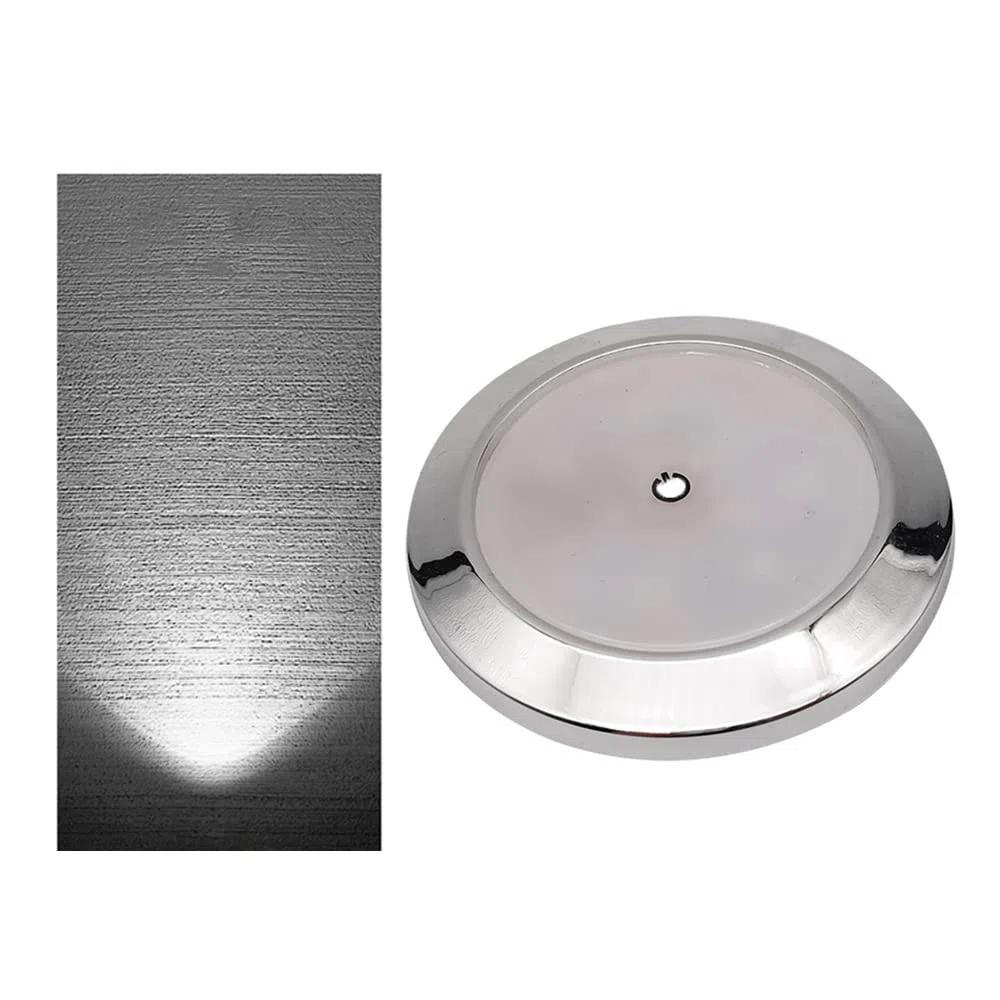 Riloer Plafoniera LED dimmerabile 12V/24V con dimmer tattile per camper, roulotte, pullman, barca, yacht, interno, vano cabina, plafoniera sul tetto