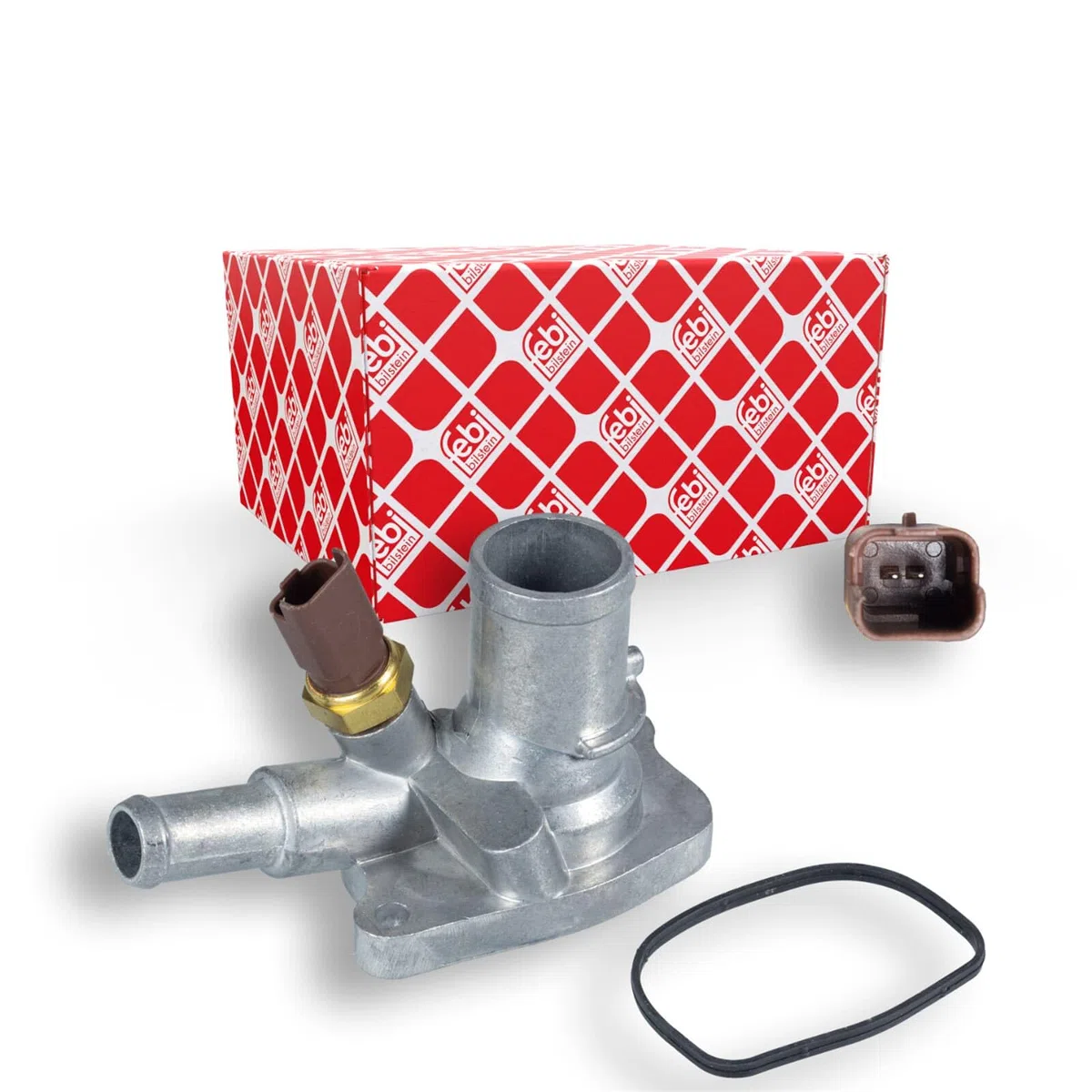 febi bilstein 34957 alloggiamento termostato con interruttore temperatura e guarnizione, 1 unità