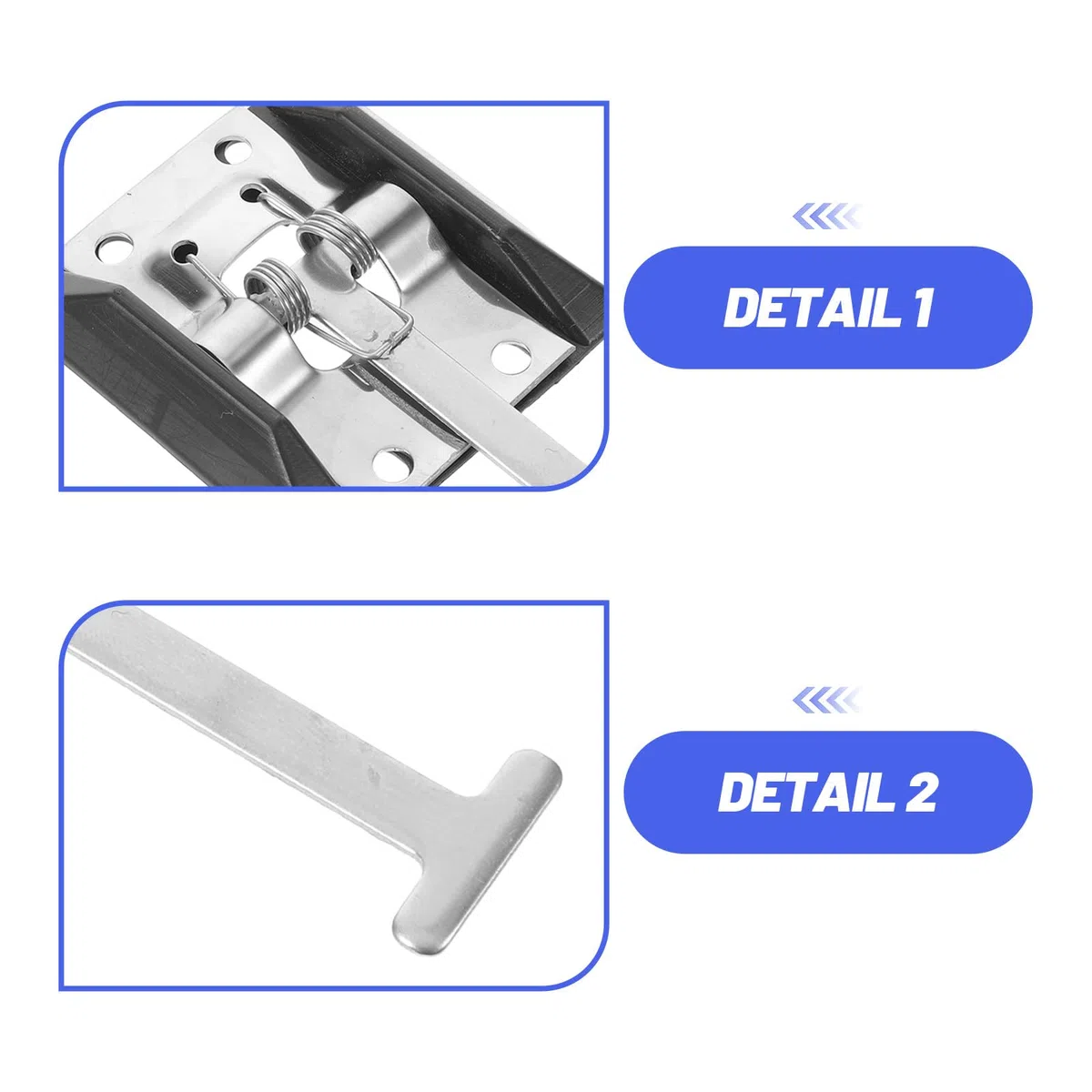 Chiusura a scatto in acciaio inox per portellone di rimorchio - Chiusura a T per rimorchi chiusi, rimessaggio camper e portelli di barche - Supporto per portellone di camper resistente alle