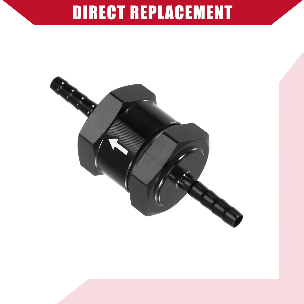 Valvola di controllo del carburante unidirezionale/Valvola di non ritorno interna per carburante benzina diesel/Resistente 0,16" 4mm OD / 2 pezzi neri