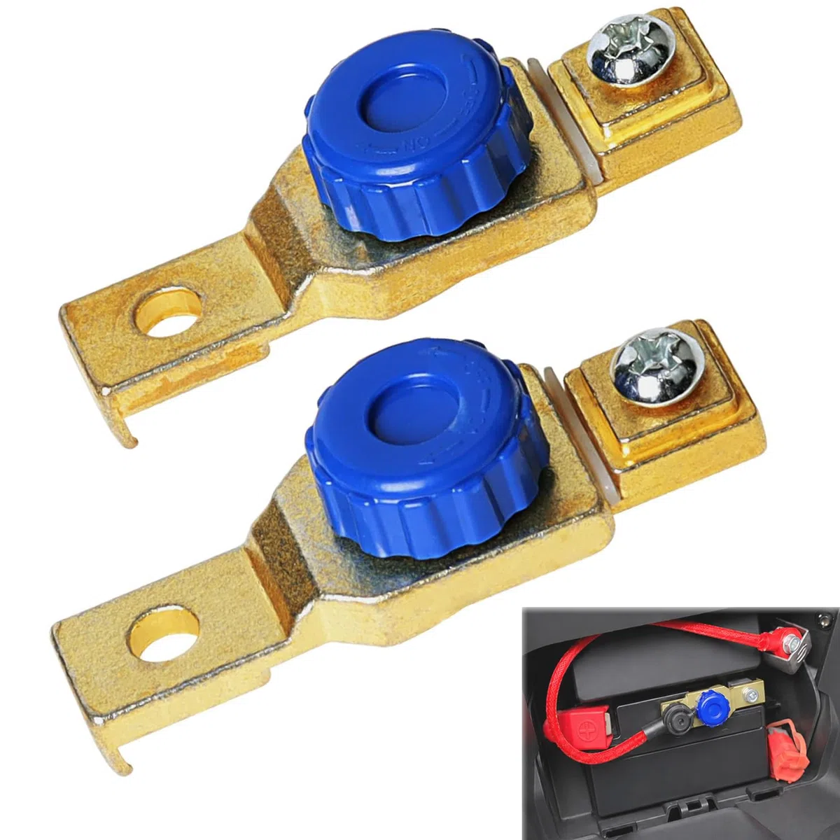 Interruttore di Separazione della Batteria, Staccabatteria 12V 80A, Interruttore Principale della Batteria per Moto Auto Camion Barca Veicoli da Poweka (2 Pezzi)