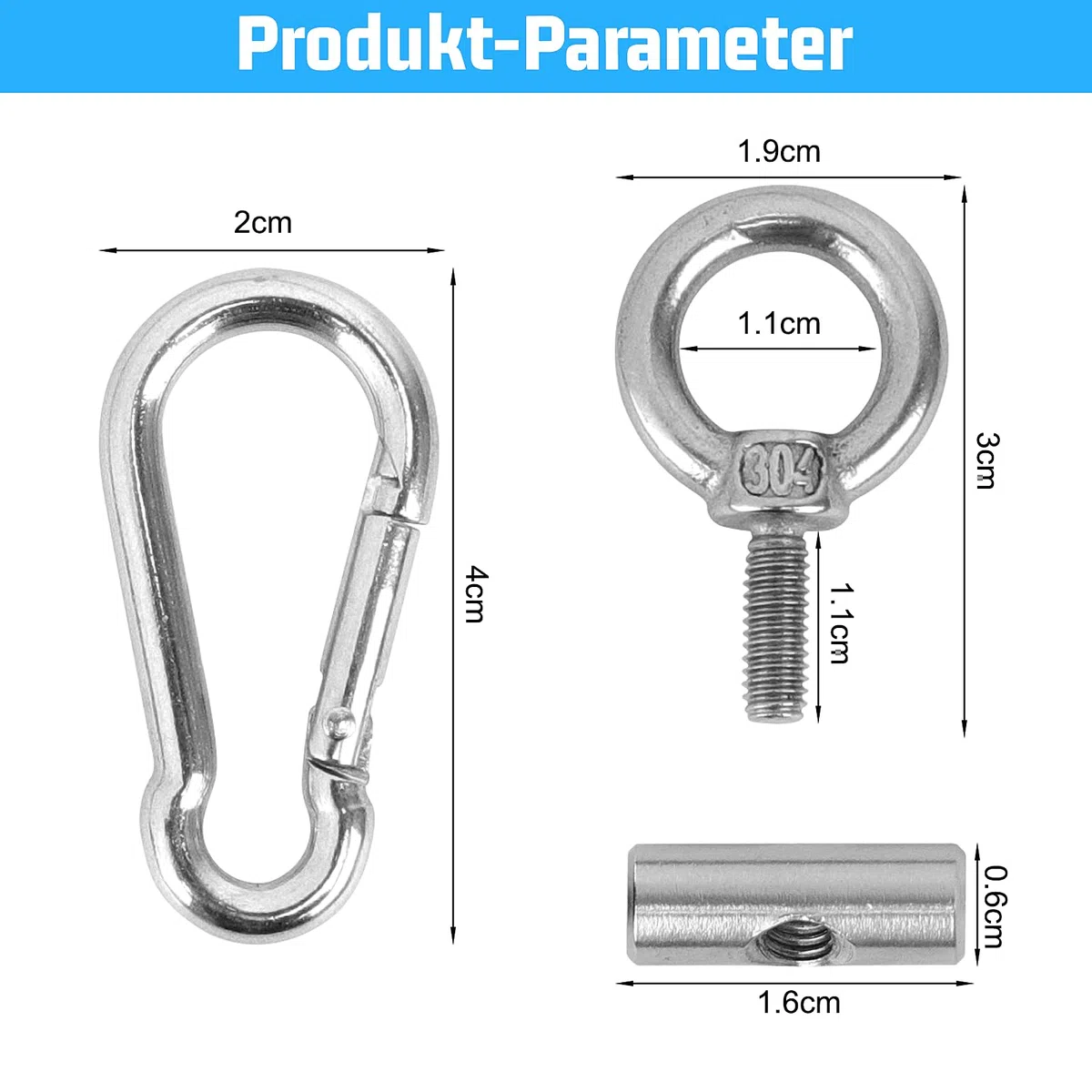 8 PZ Ganci per Tende da Campeggio,6 MM Ganci per Tende da Sole Accessori Camper per Tendalino Camper per Tendalino Camper, Roulotte, Giardino