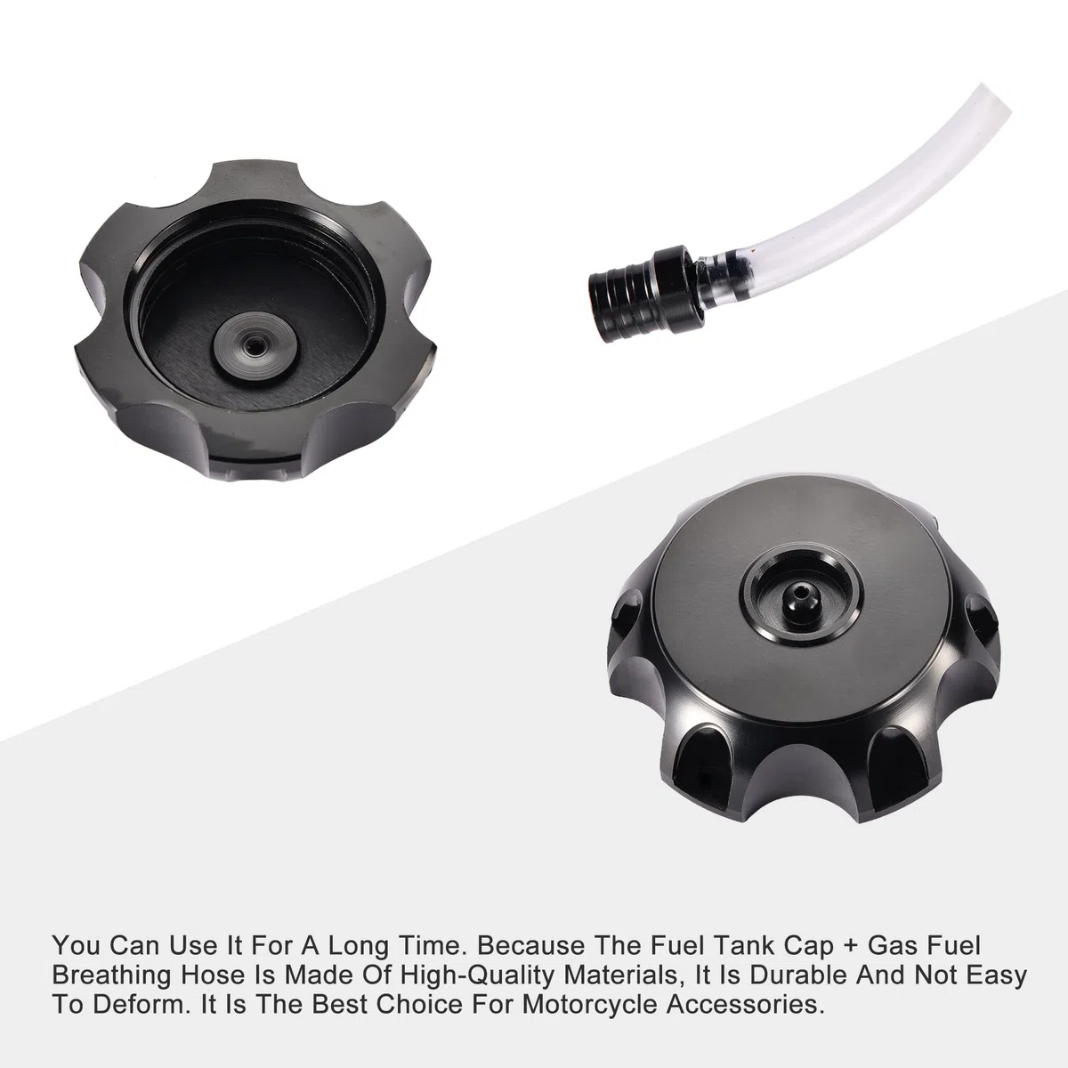 GOOFIT CNC Tappi Serbatoio Carburante Alluminio Universale Sostituzione per SSR Thumpstar TTR Lifan BSE Kayo Taotao Kazuma Coolste Roketa Dirt Bike Moto Pit Bike Nero