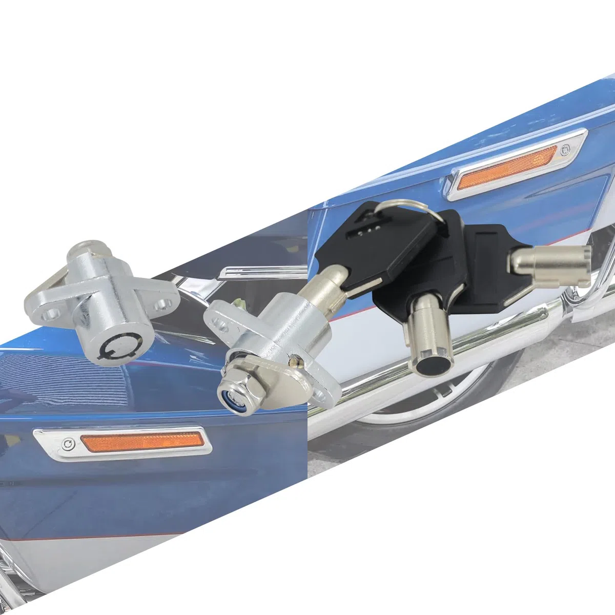 Set di serratura rigida per borsa laterale per moto Harley Touring Electra Glide Road Glide 1993-2013