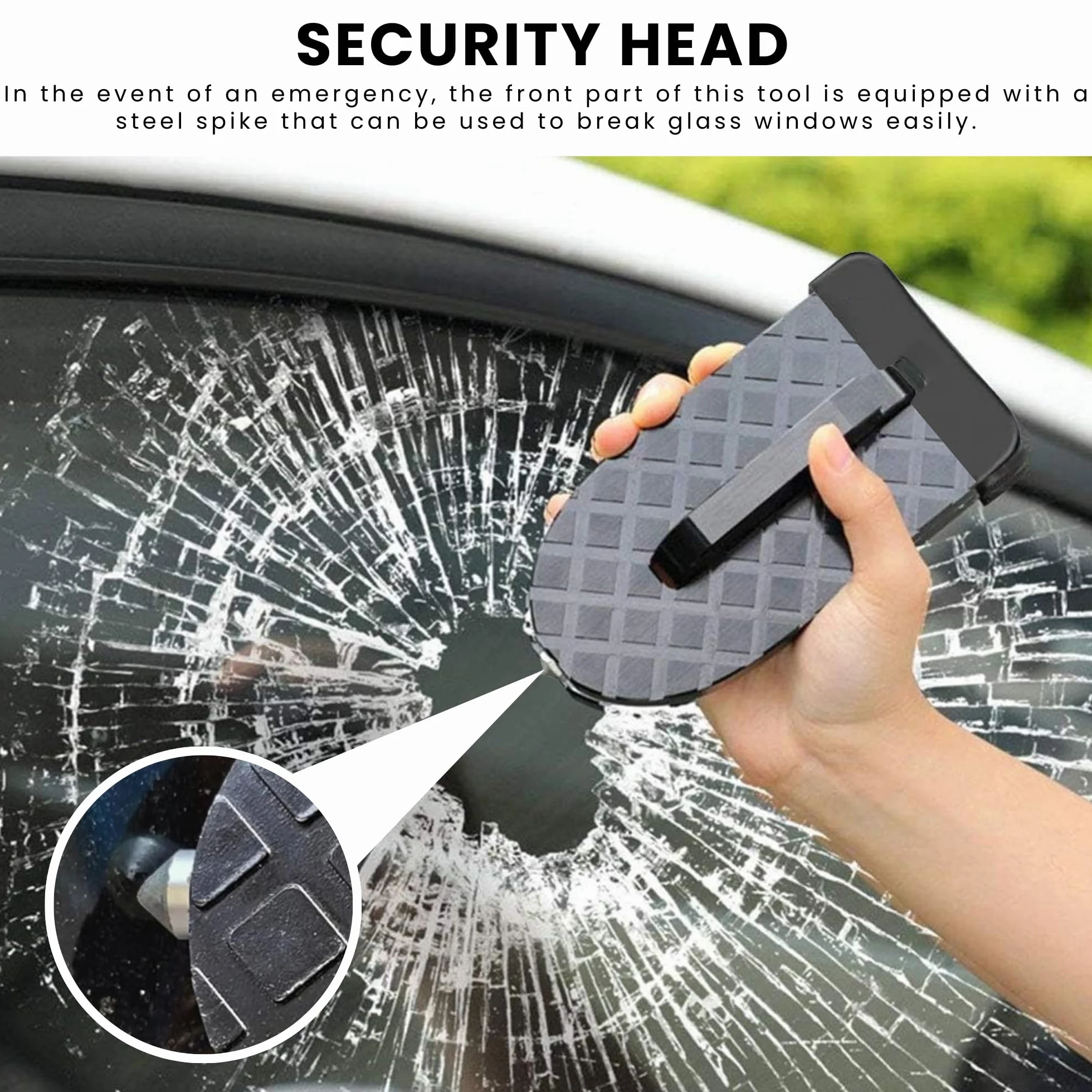 MAGIC SELECT 2X Gradino per Portiera, Gradino Pieghevole della Portiera del Veicolo, Antiscivolo per Raggiungere Il Soffitto, con Martello di Sicurezza di Emergenza. per Auto, Roulotte e Camion.