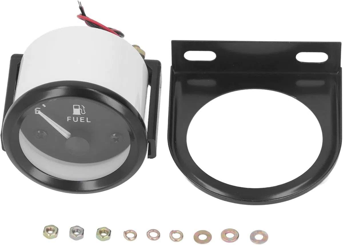 Indicatore Livello Carburante Universale da 2 Pollici Misuratore Serbatoio Carburante Moto con Retroilluminazione a LED Per Modelli Modificati a Benzina