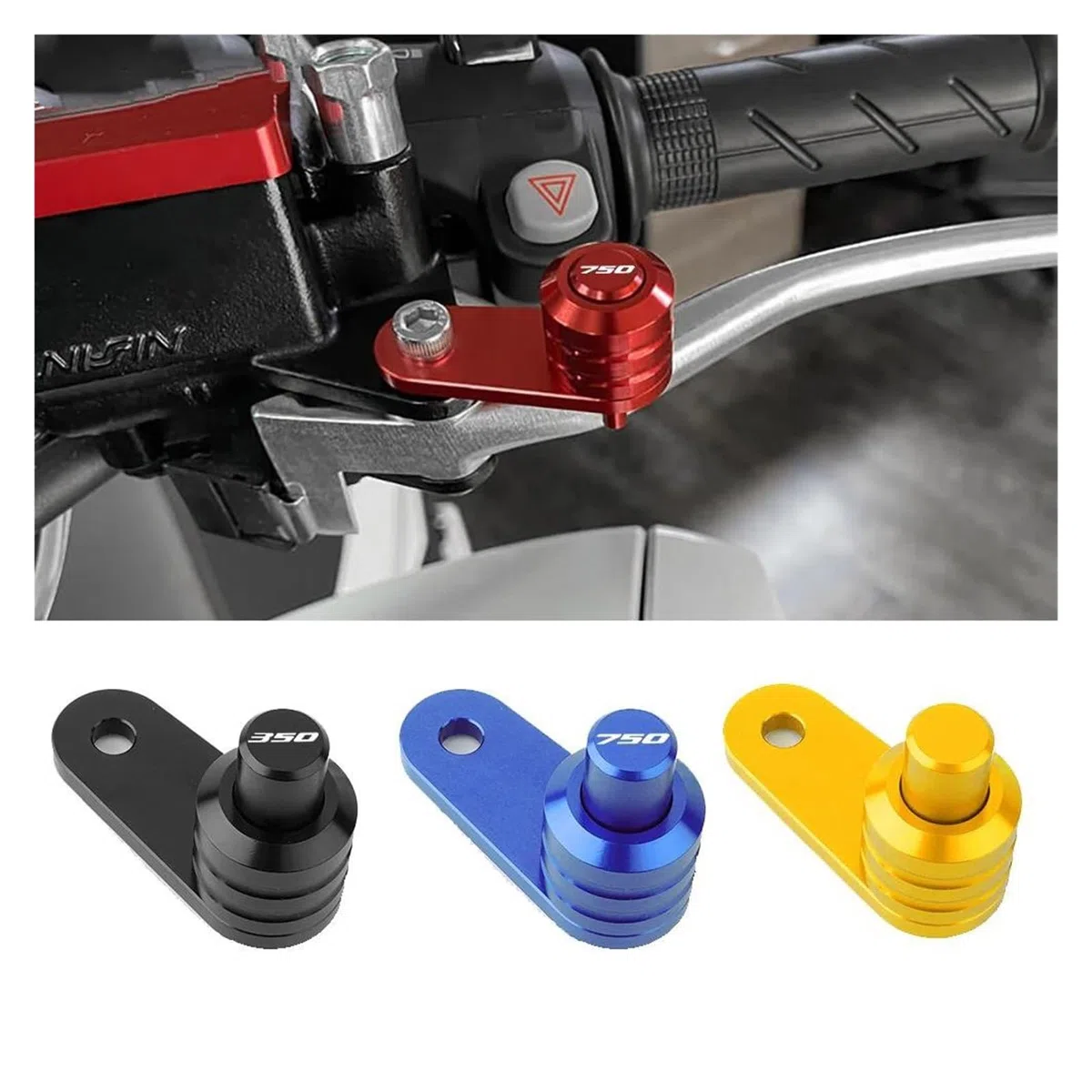 Per H&ONDA Nss Forza 750 350 300 250 125 Leva Freno Moto Interruttore Di Parcheggio Pulsante Blocco Semiautomatico(Silver3)