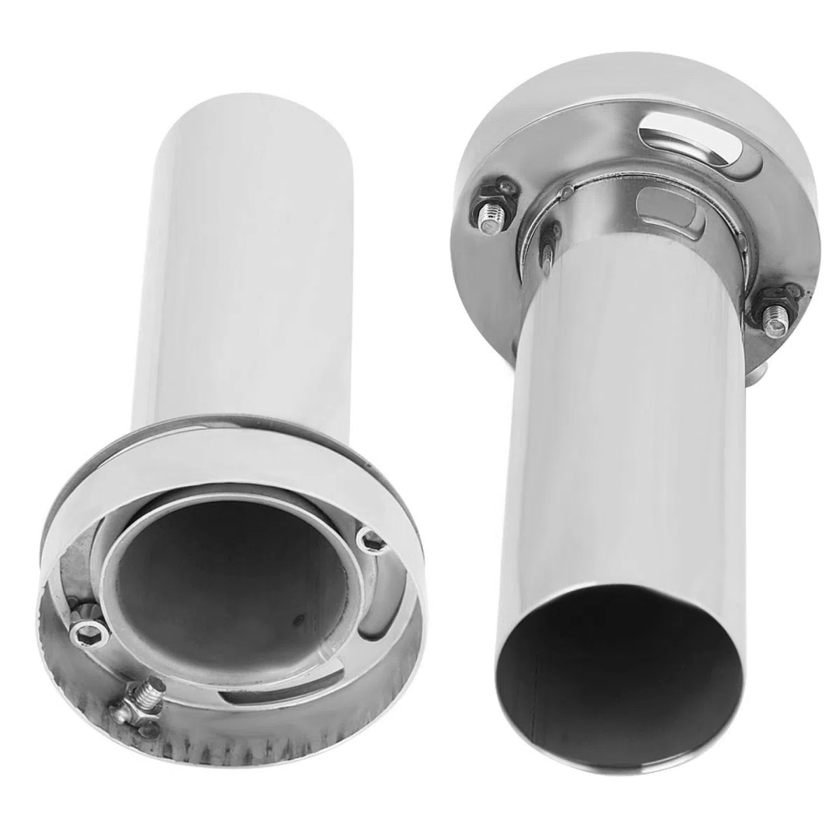 Silenziatore di scarico auto Suuonee, silenziatore di scarico rimovibile con punta tonda regolabile universale(3.5 inch)