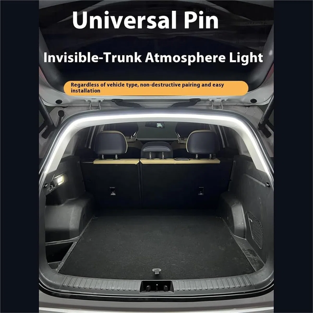 Striscia luminosa a LED dinamico per bagagliaio, impermeabile, per area di carico o illuminazione interna, decorazione per auto, SUV, camion (luce a cerchio completo, 4 m)