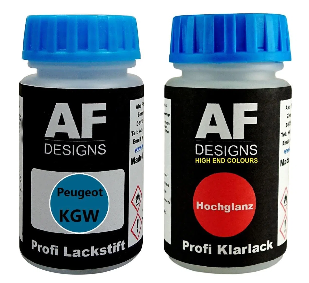 Alex Flittner Designs Vernice per Peugeot KGW Belle ILE Metallic + vernice trasparente da 50 ml