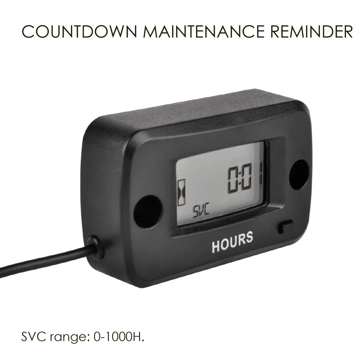 Jayron Digital LCD Contaore Impermeabile Motore a benzina Contaore Contatore Manutenzione Azzerabile Per Paramotori Motoseghe Generatori Rasaerba Marine Barche