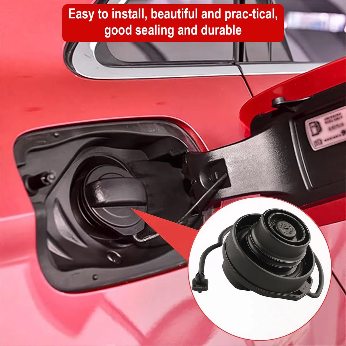 MOLIMOLI Tappo Serbatoio Universale per Auto Materiale di alta qualità, facile da usare, adatto a tutti i modelli di veicoli Sostituzione del tappo del serbatoio del carburante dell'auto
