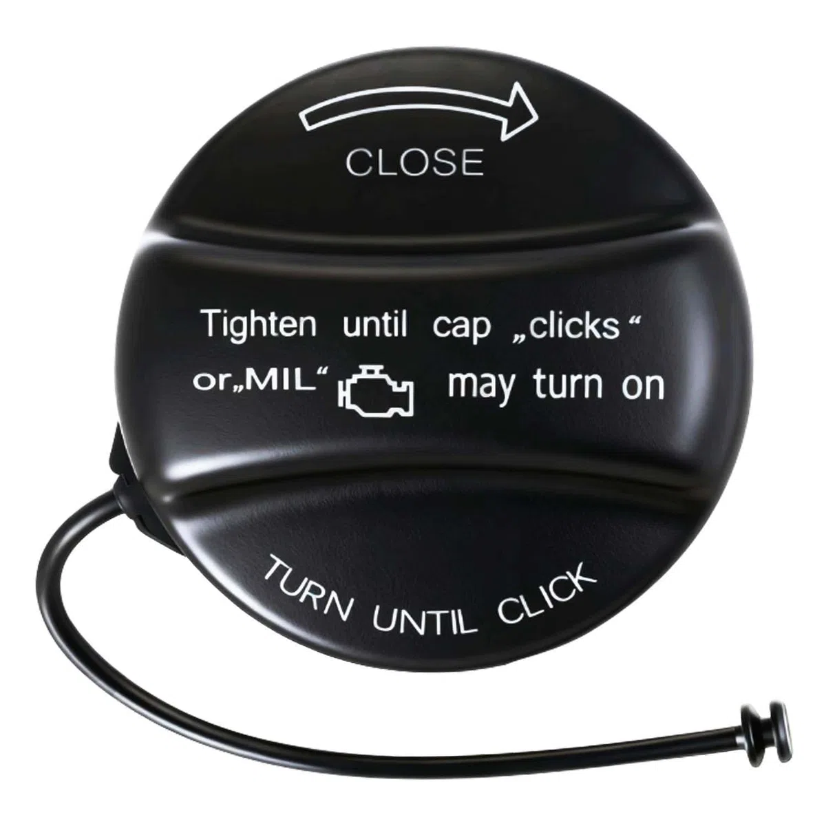 Tappo serbatoio carburante con cinghia di fissaggio compatibile con BMW E39 E46 E60 E61 E84 E87 E90 E92, X3,X5,MINI, Tappo serbatoio carburante auto di ricambio(nero)