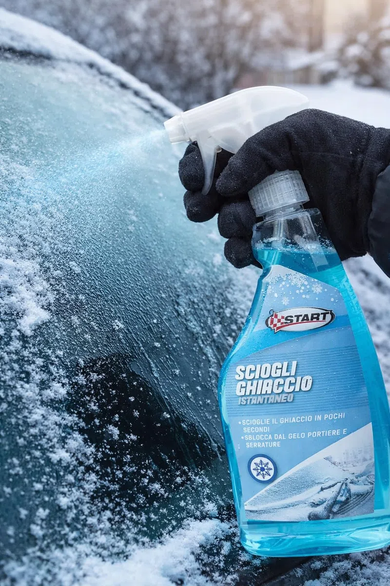 START Spruzzino Deghiacciante Parabrezza Auto 500 ml con Trigger, Scioglie Rapidamente Ghiaccio e Brina, Efficace a Basse Temperature, Sicuro su Vetri e Guarnizioni – Confezione da 3 Pezzi