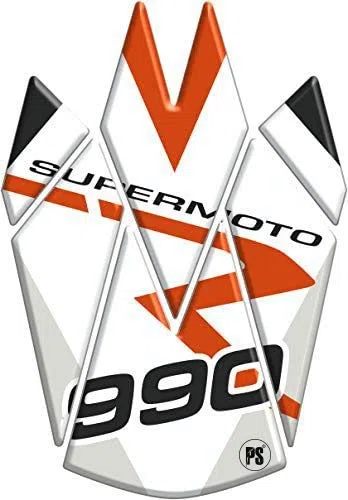Paraserbatoio.it PARASERBATOIO RESINATO ADESIVO EFFETTO 3D, PER MOTO COMPATIBILE CON KTM Supermoto 990 v1