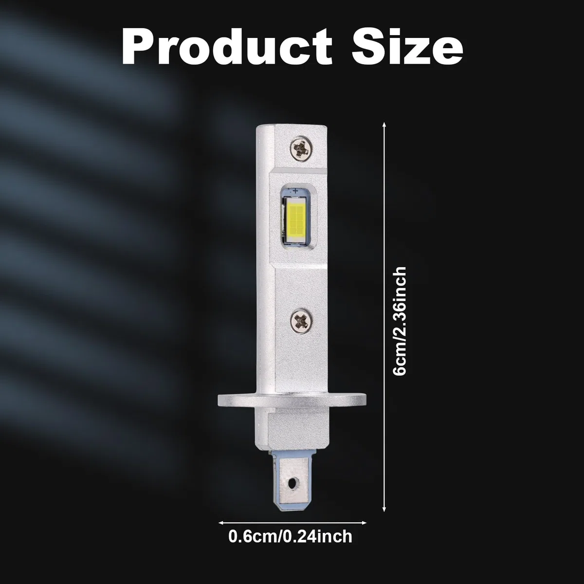 2pz Lampadina LED H1, Super Luminosa Bianco Freddo Lampadine Faro LED H1 Dimensione Mini 1:1 Collegare & Usare 6500K IP68 Impermeabile per Fari Fendinebbia Luce Interna Luci Targa