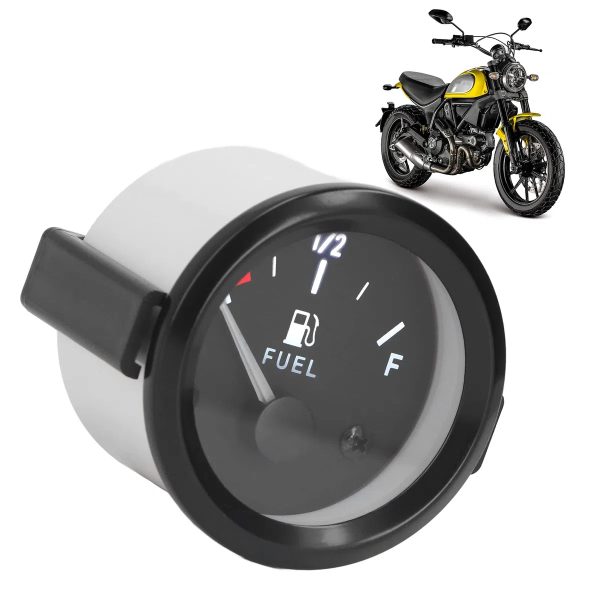 Indicatore Livello Carburante Universale da 2 Pollici Misuratore Serbatoio Carburante Moto con Retroilluminazione a LED Per Modelli Modificati a Benzina