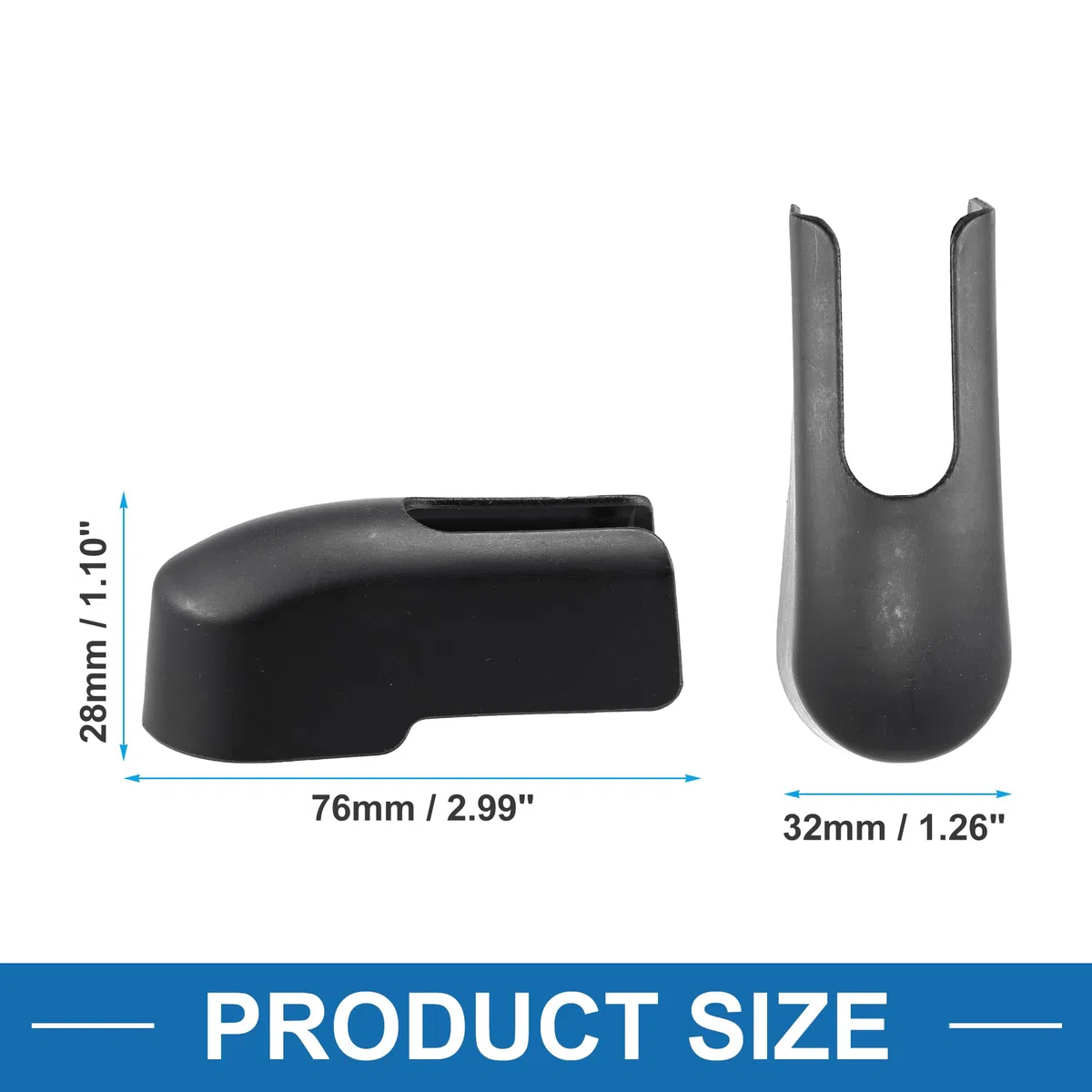 A ABSOPRO Tappo Copri Dado Braccio Tergicristallo Posteriore per Jeep Renegade 2015 2016 2017 2018 2019 2020 2021 2022 Plastica Nera