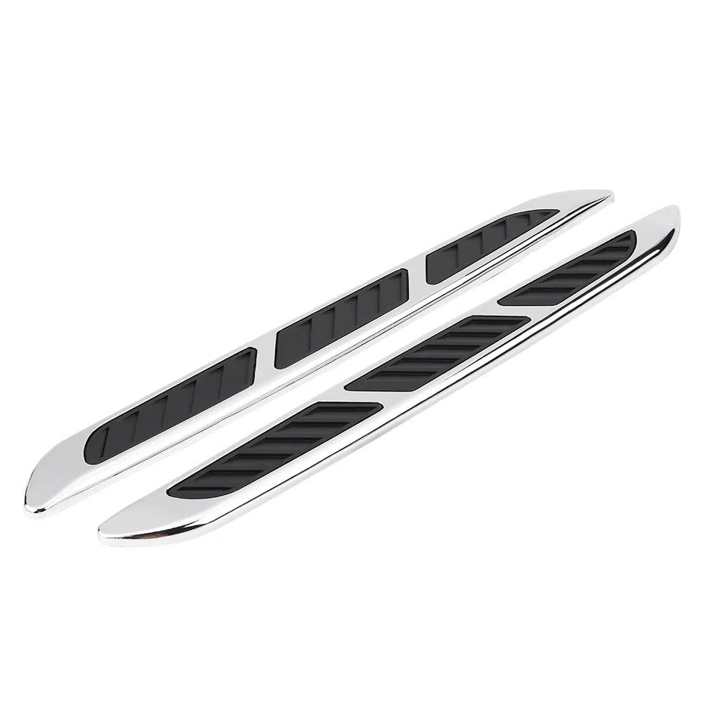 QL04764 2 pezzi Auto Esterno Cappuccio Porta Laterale Air Vent copertura griglia di aspirazione decorativo assetto adesivo
