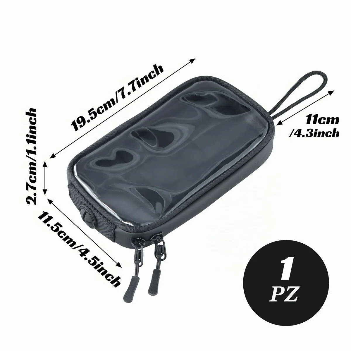 Borsa Serbatoio Moto Borsa da Serbatoio Magnetica Impermeabile Universale Supporto per Telefono Cellulare Moto con Finestra Trasparente