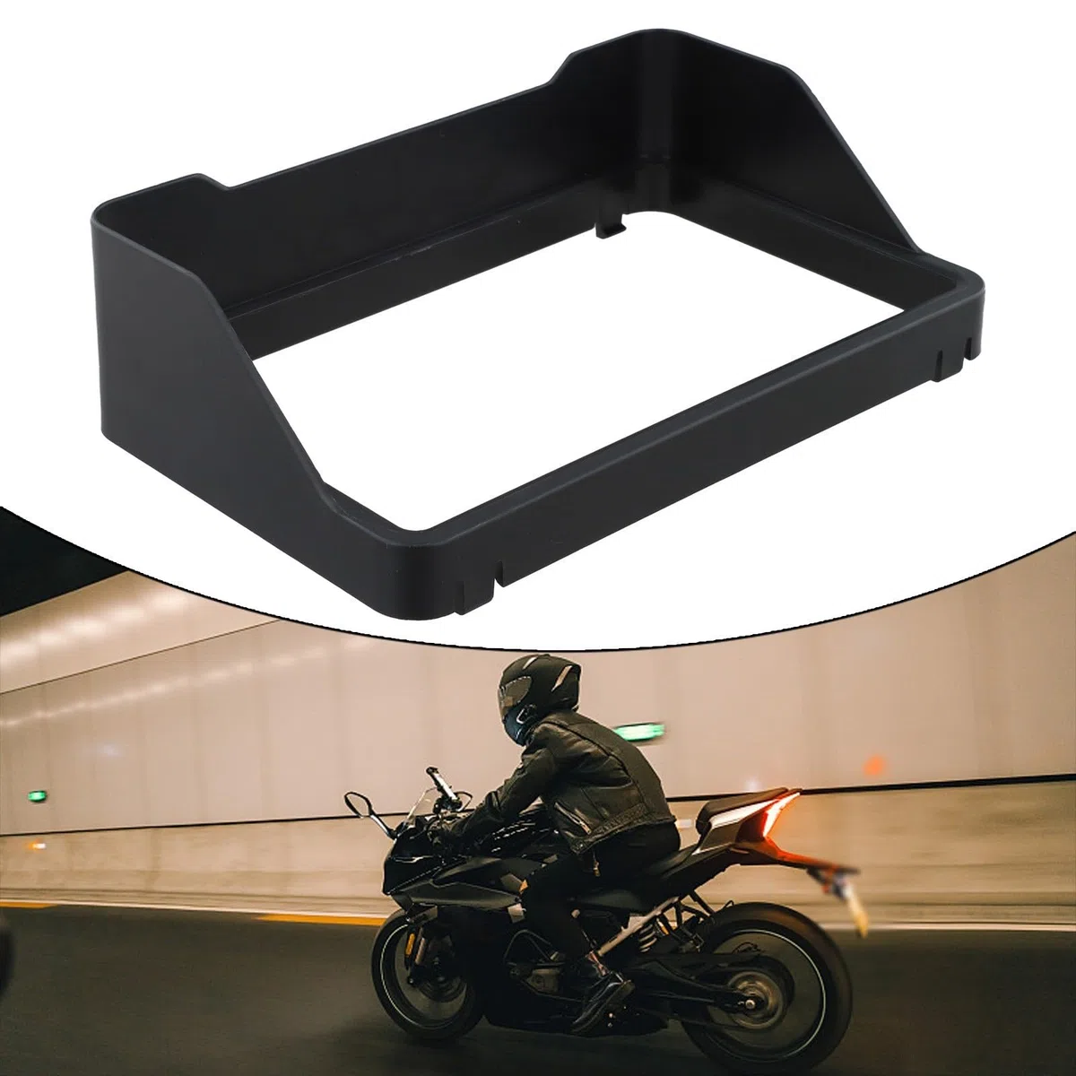 Visiera antiriflesso per strumenti da moto, protezione per schermo del cruscotto, per Zontes 368G 2024, copertura parasole in plastica PP nera