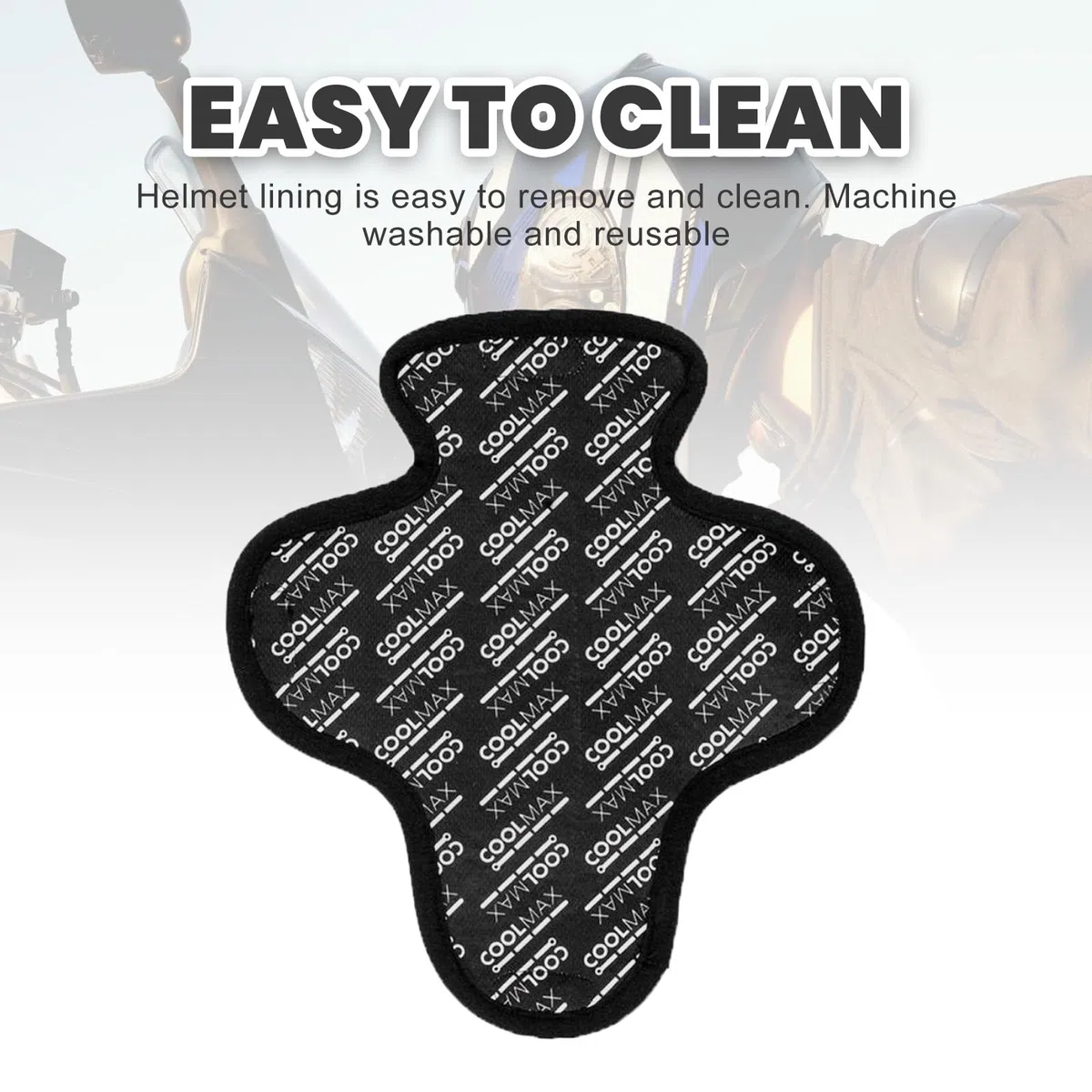 Nizirioo 2pz Fodera Per Casco e Moto, Kit Traspirante Anti-Sudore, Imbottitura Per Casco Da Moto, Cuscinetti Di Ricambio Per Bicicletta Elettrica