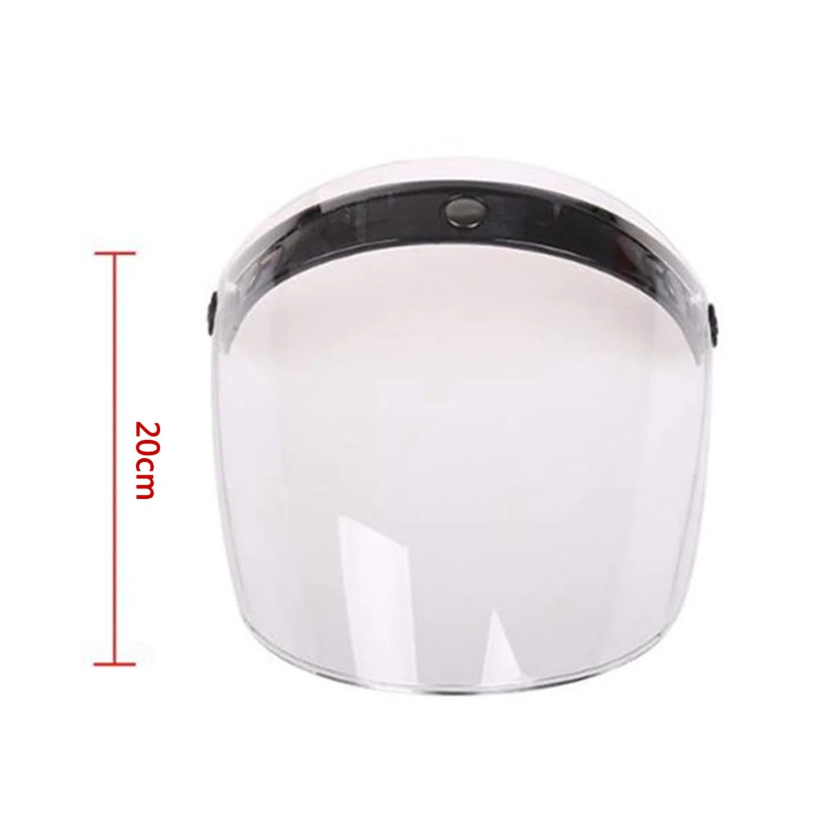 Retro Open Moto Caschi per Antivento Visiera con Visiera Design a 3 Bottoni, Classic, Chiaro