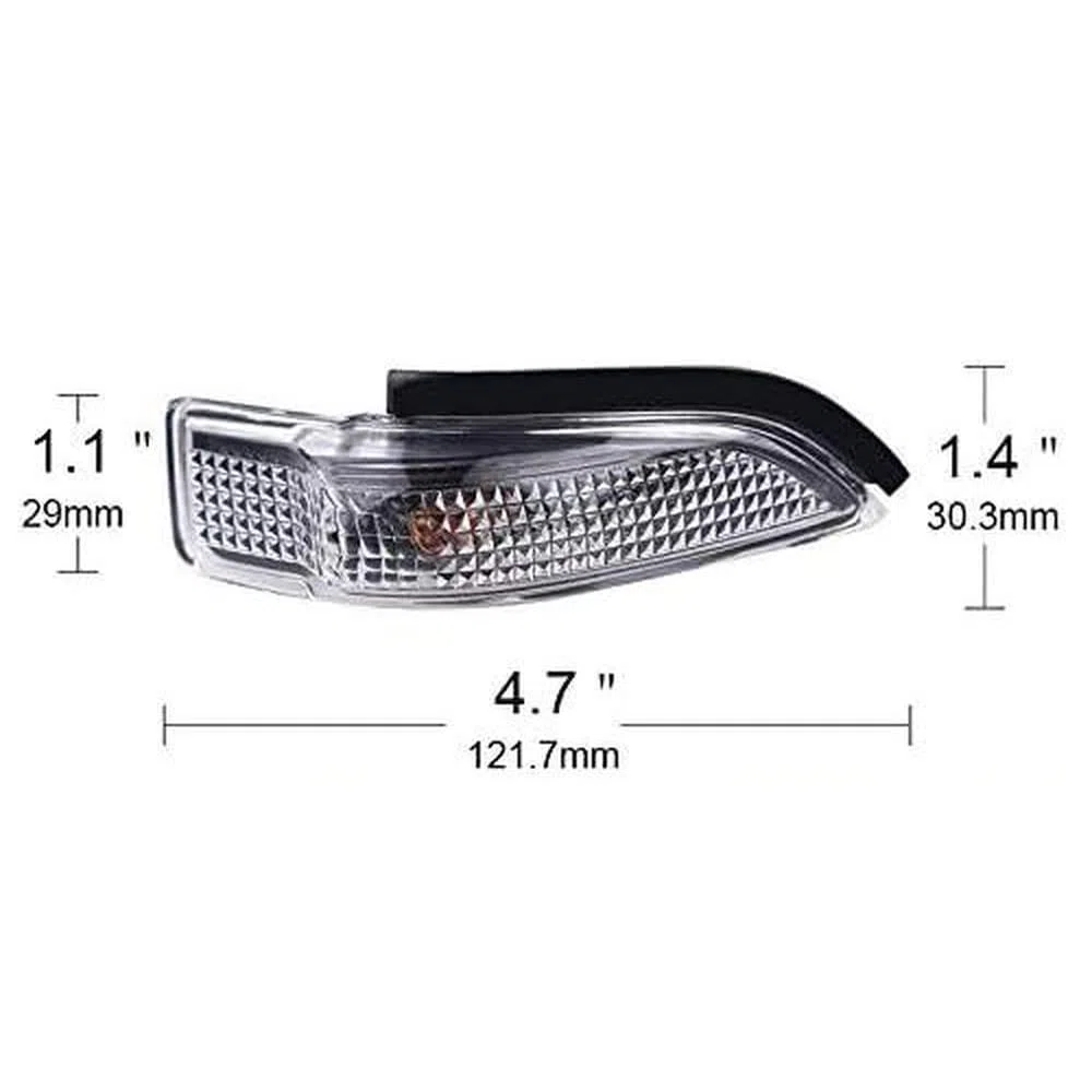 Baceyong Ricambio per specchietti retrovisori, Durevole indicatore di direzione per retrovisori auto, Compatibile con Toyota Sinistro, 1 pezzo