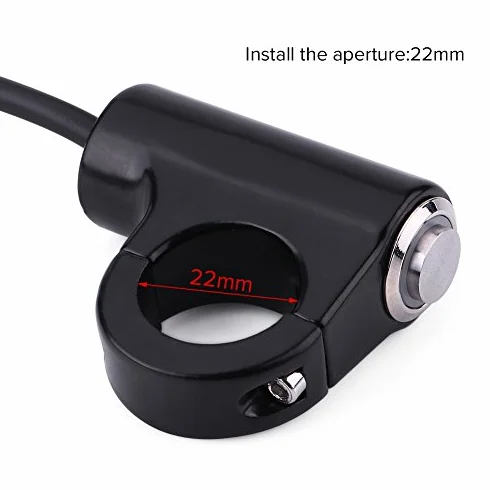 Keenso Interruttore di Controllo Manubrio, 7/8 "22mm in Lega di Alluminio Resistente alle intemperie Interruttore di Montaggio Manubrio del