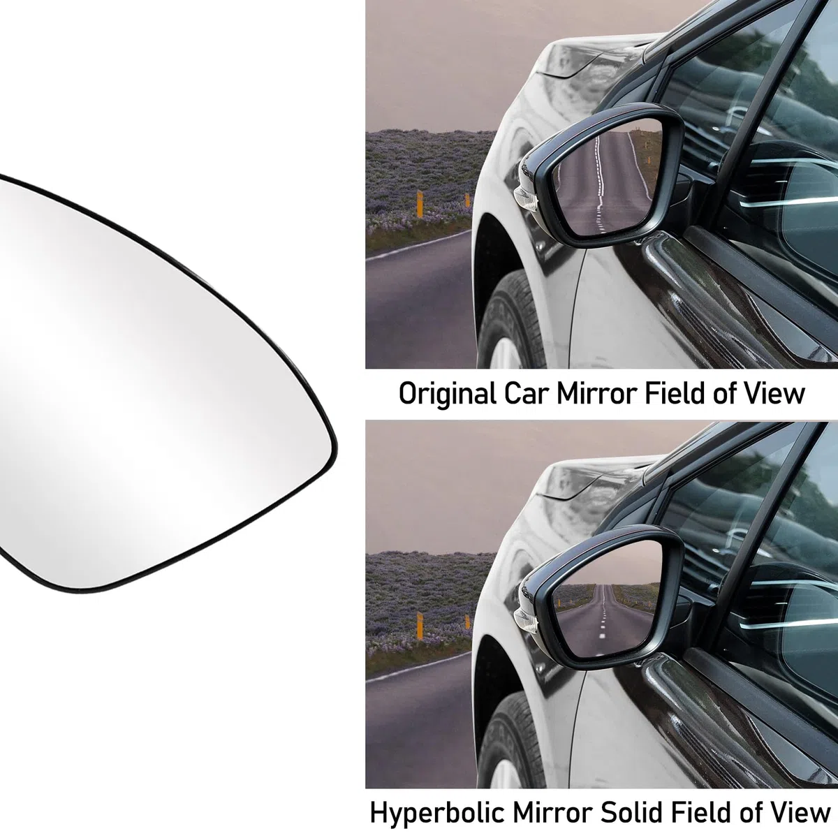 TTCR-II Compatibile con Vetro Specchio Citroen C3 MK3 2016-2021, Specchietto Peugeot 208/308/2008 2012-2019 Piastra Vetro Specchio Retrovisore Riscaldato, Piastra Dello Specchietto-Sinistro