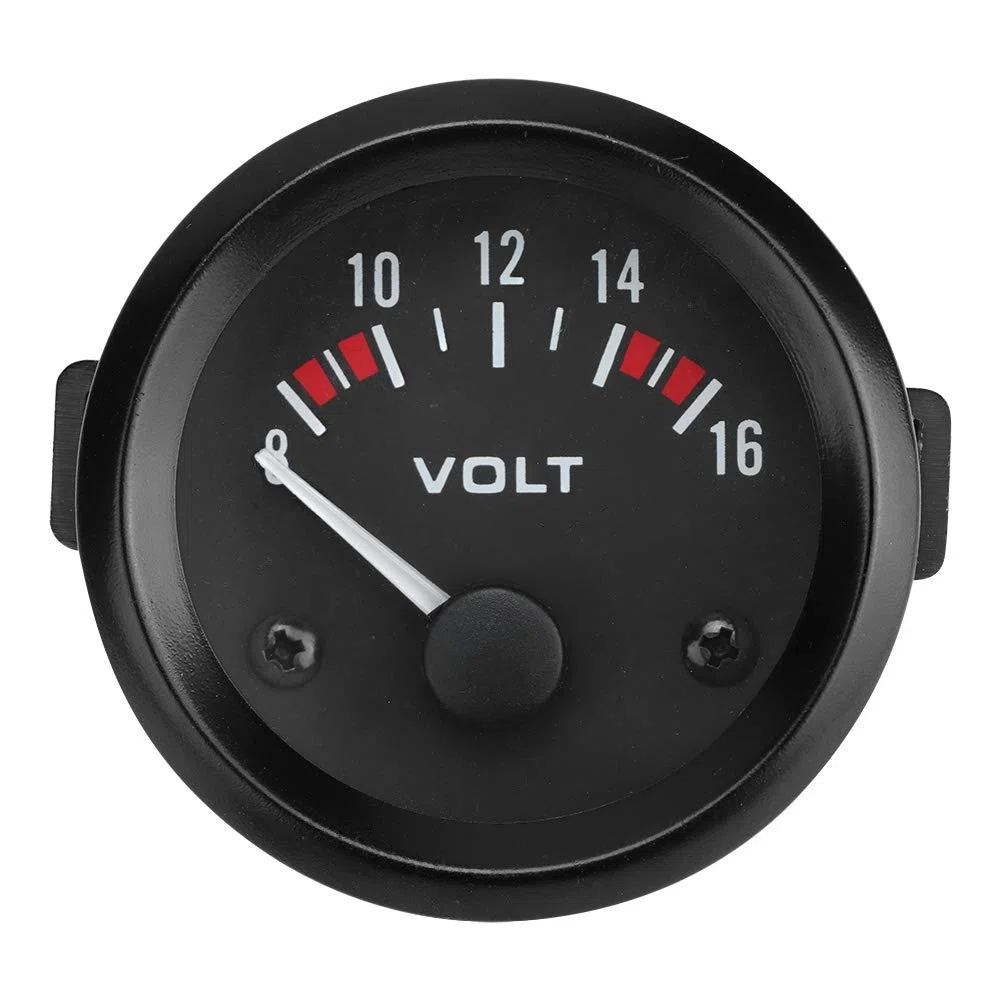 Voltmetro, 12V BX100007 8-16V 52 MM 2 Pollici Universale Voltmetro per Auto Elettriche a LED Misuratore di Tensione