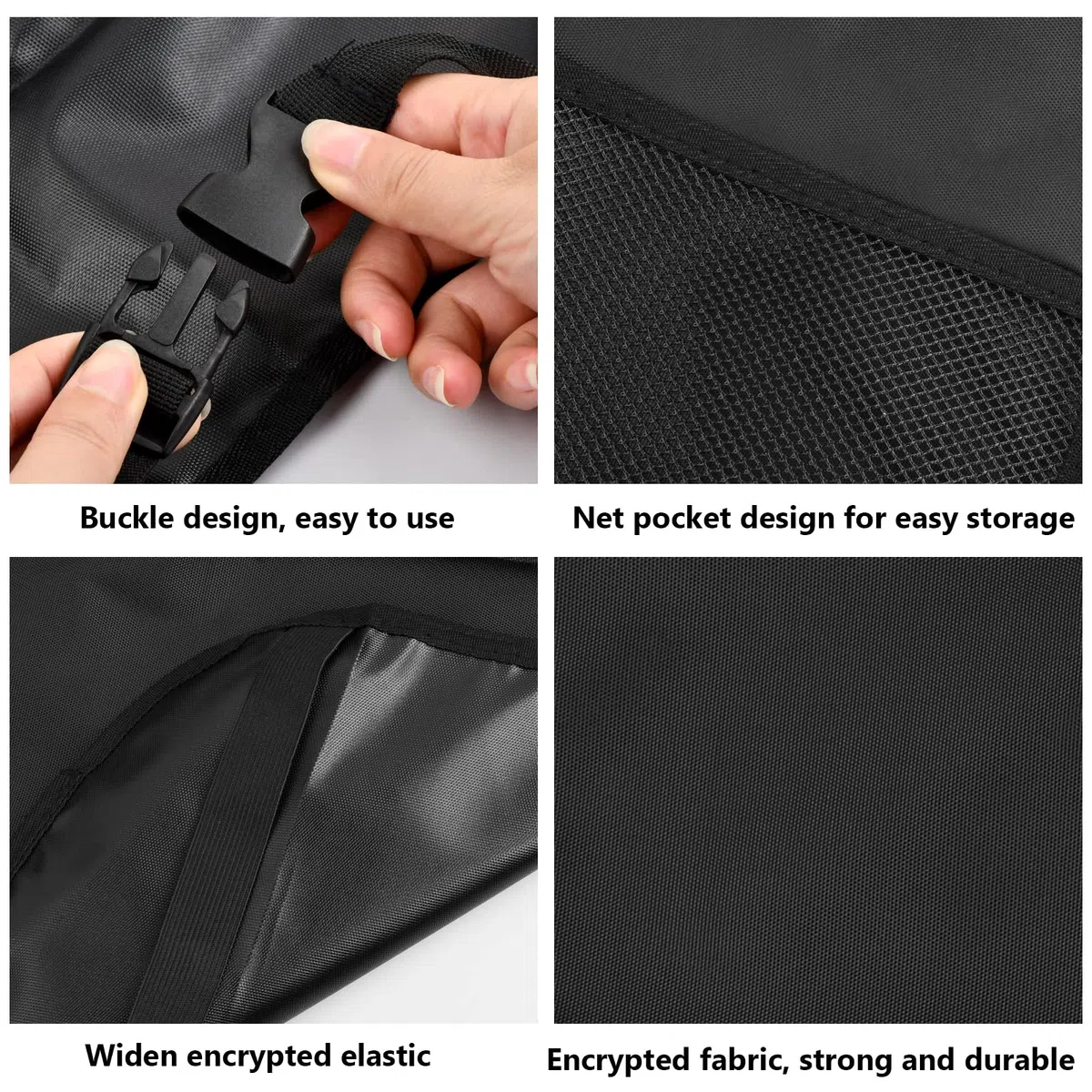 2 Pezzi Protezioni per Sedile Posteriore Auto, Organizer con 2 Tasche Kick Mats per Mantenere l'Auto Pulita e Ordinata