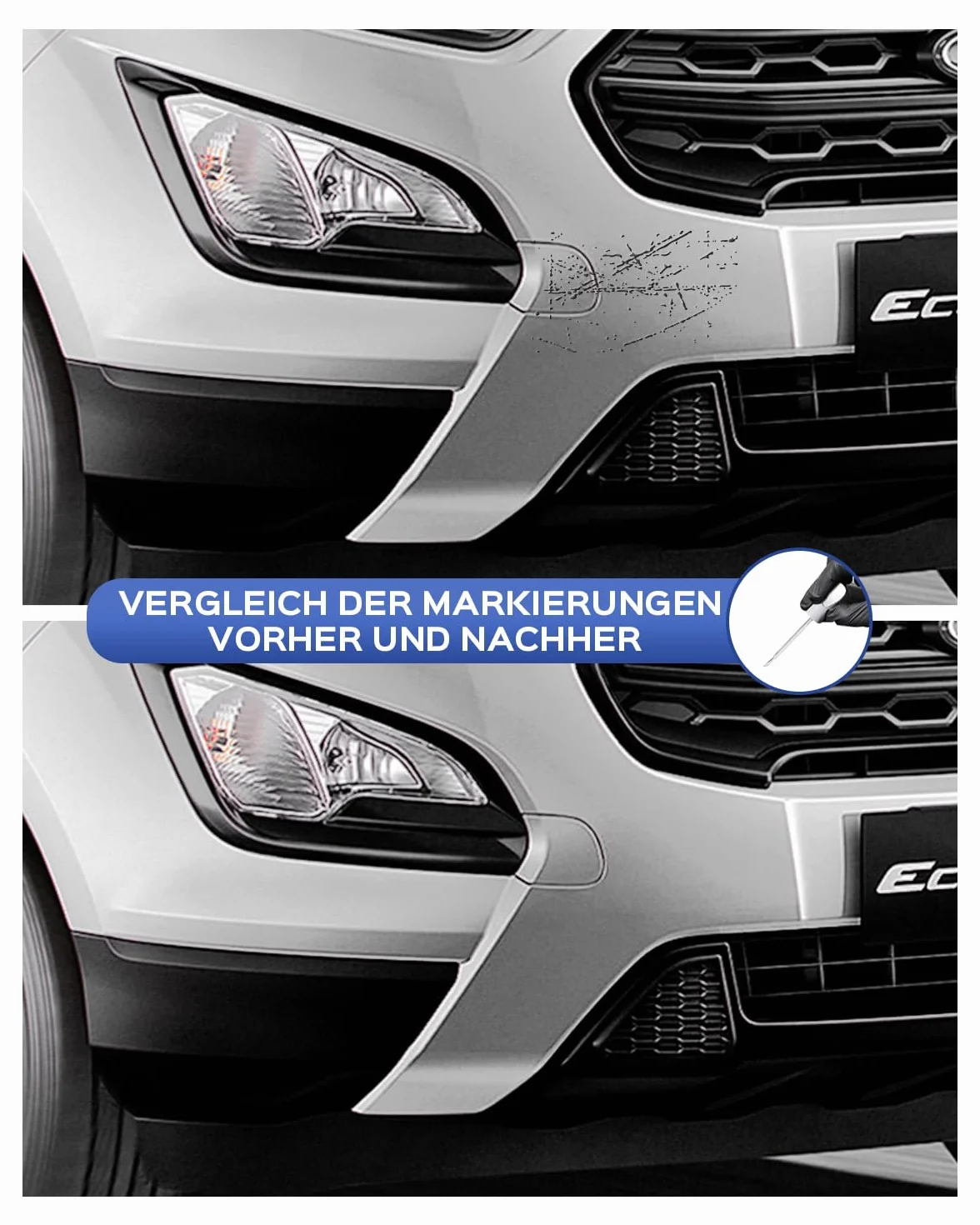 M7 Carbonized Gray Metallic Kit di vernice di ritocco compatibile con Ford esatta corrispondenza per chip e graffi