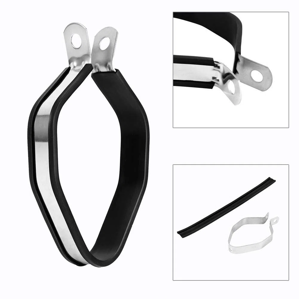 Keenso Universale Moto Esagonale Silenziatore Tubo di Scarico Staffa Clip Fissare Supporto Silenziatore Tubo Staffa modifica