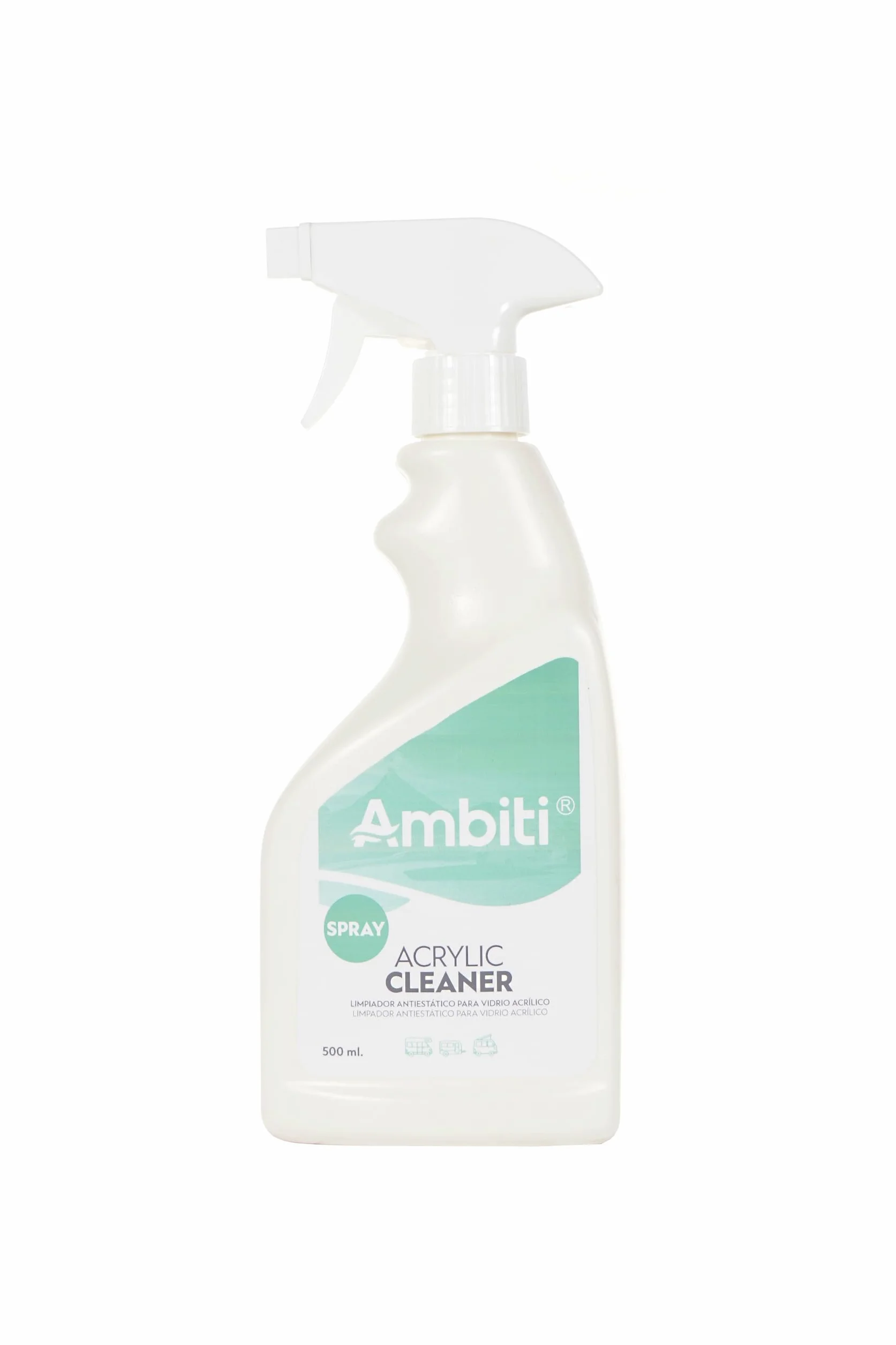 Ambiti Acrylic Cleaner - detersivo antistatico per vetri e lucernari acrilici di camper e caravan