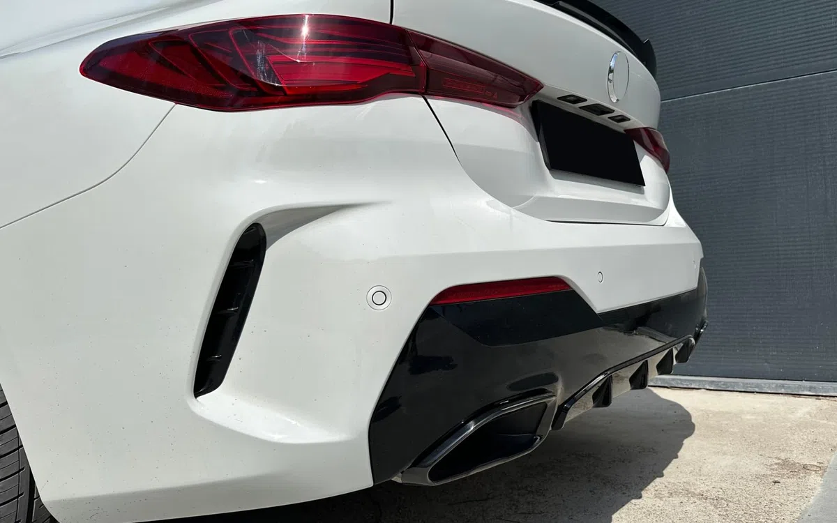 Mptuned Diffusore G22/G23 nero lucido diffusore posteriore compatibile con BMW Serie 4 G22/G23 (2020+) - Paraurti M-Sport