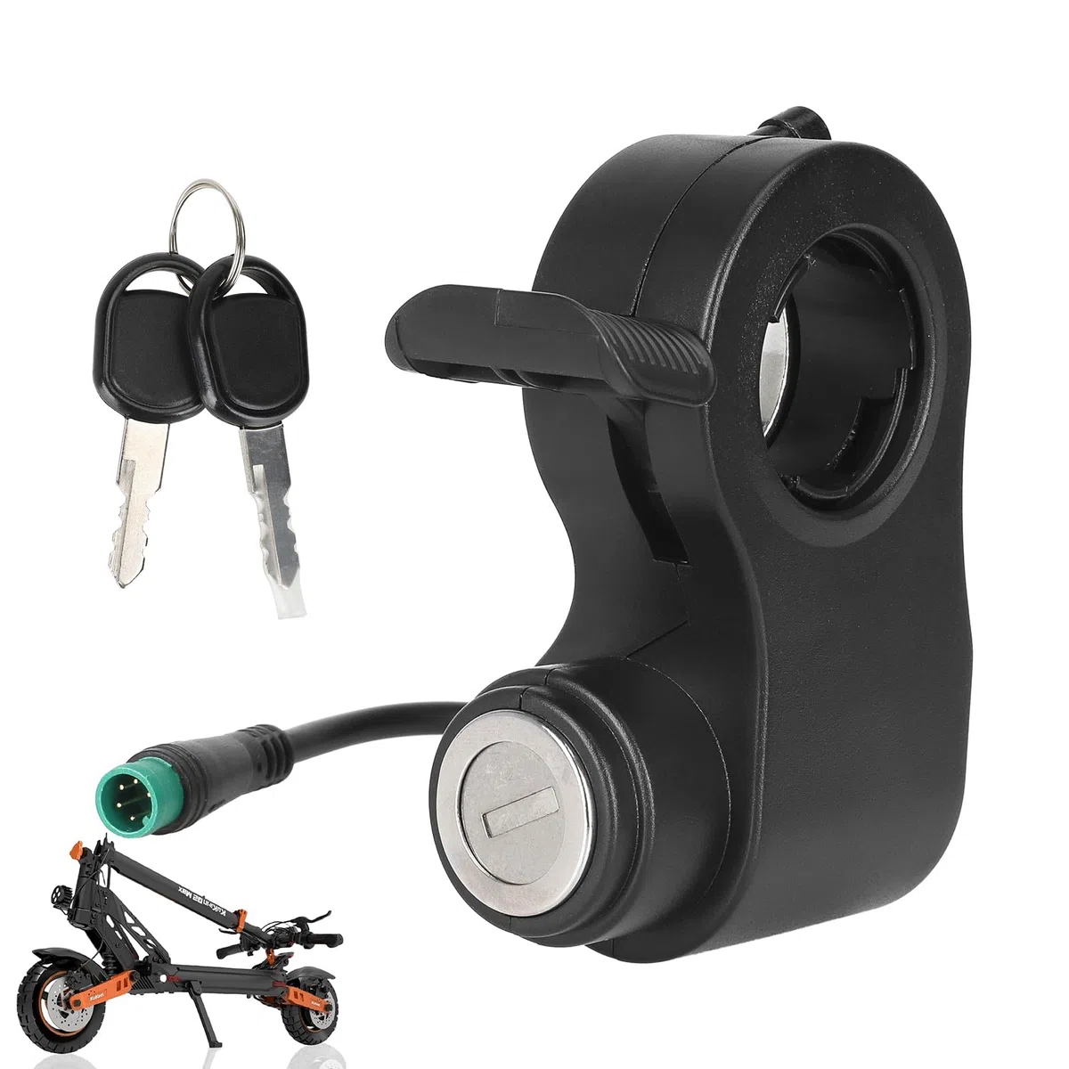 ulip Serratura per scooter elettrico per Kukirin G2 Max, G2 Pro, G2 Pro DB, 5 poli, interruttore di avviamento, acceleratore con conclusioni